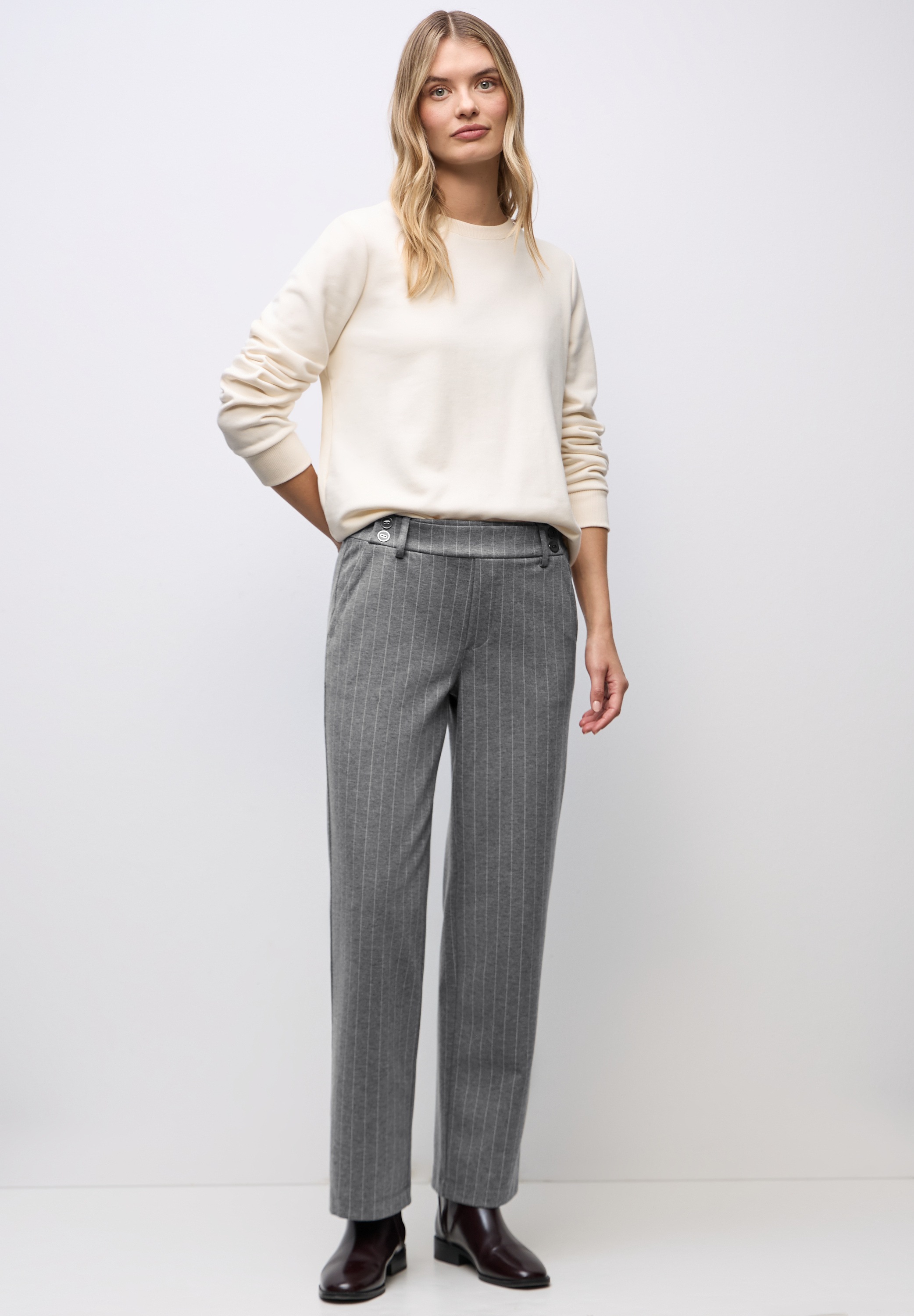 STREET ONE Stoffhose  mit Nadelstreifenmuster