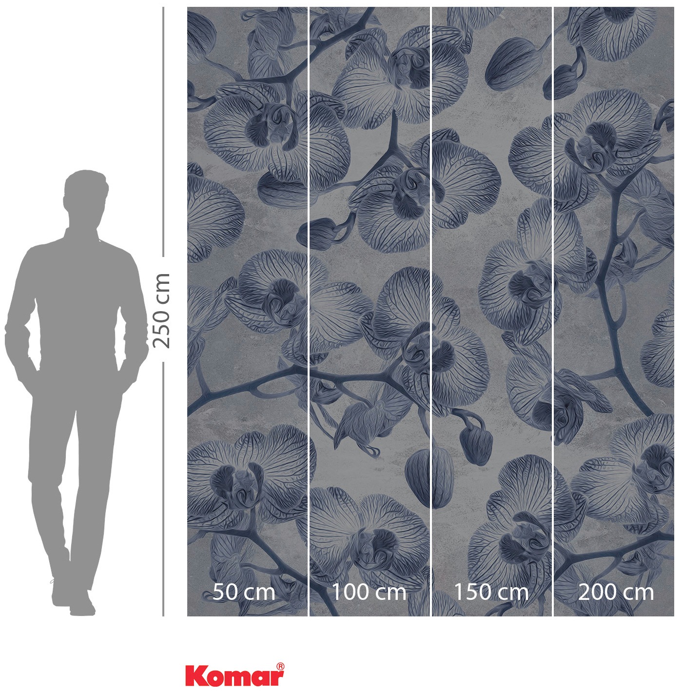 Komar Vliestapete »Digitaldruck Vlies - Orchidée - Größe 200 x 250 cm«, bedruckt, Wohnzimmer, Schlafzimmer