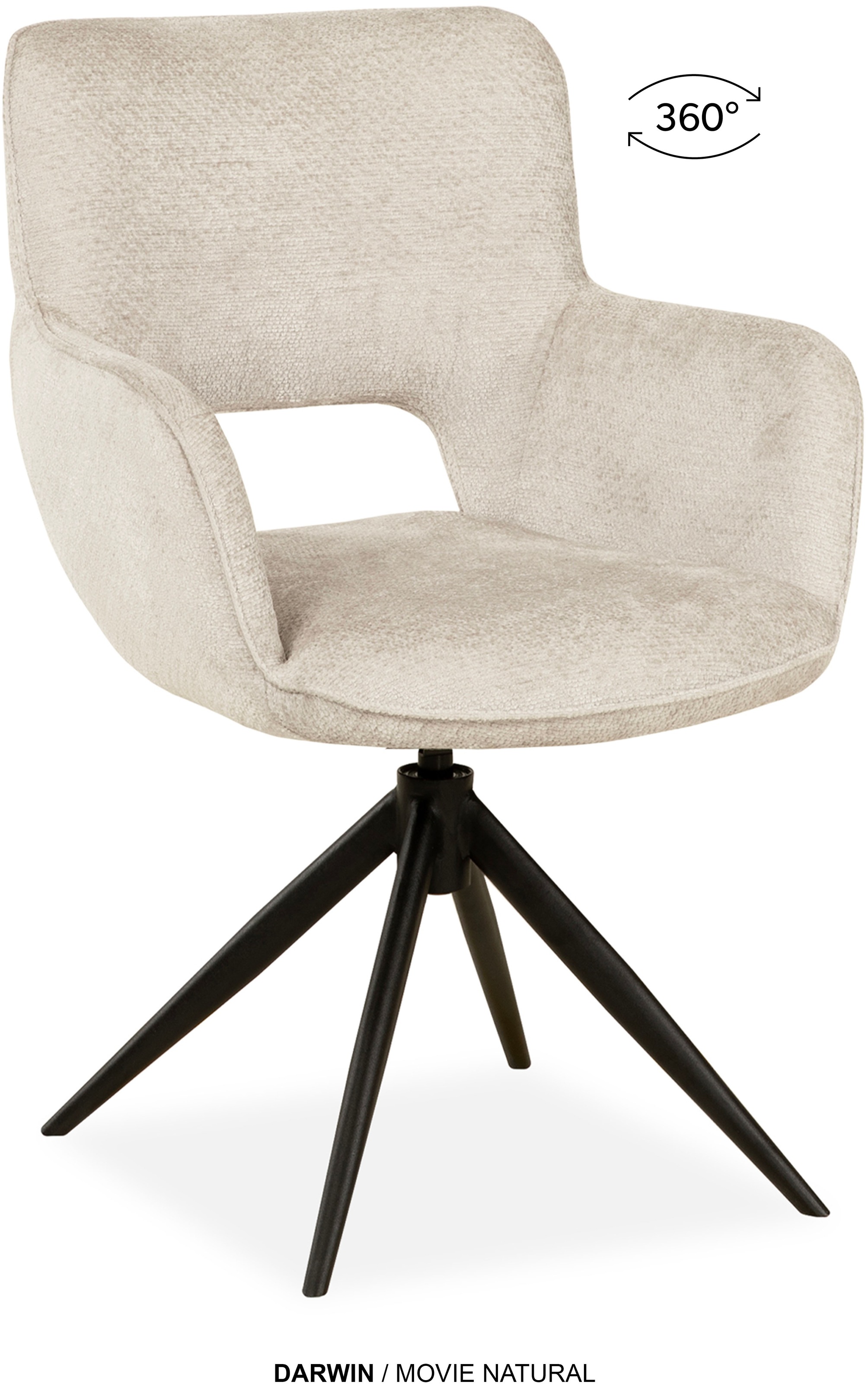 OMG Design Esszimmerstuhl "Darwin" (Set) 2 Stk.Drehstuhl mit auto-return, A günstig online kaufen