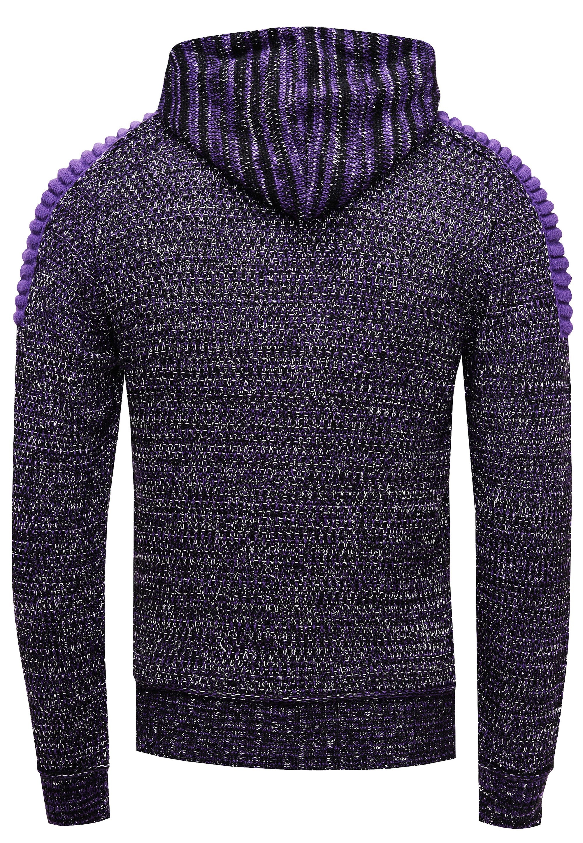 Rusty Neal Kapuzensweatshirt »Knitwear«, mit praktischem Reißverschluss