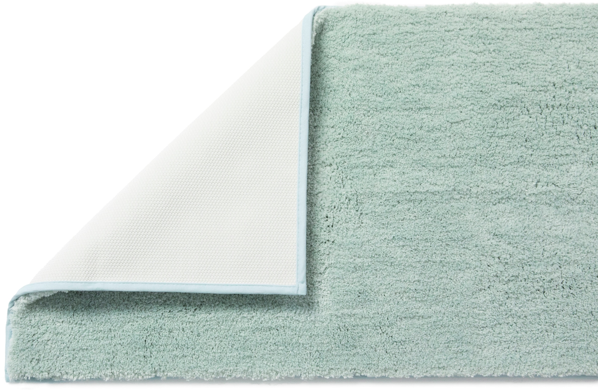 my home Badematte »Jos, Badvorleger, Badezimmer Teppich«, rutschhemmend beschichtet, fußbodenheizungsgeeignet-schnell trocknend, Badematten in Pastell-Farben, Badteppich als 3 teiliges Set erhältlich