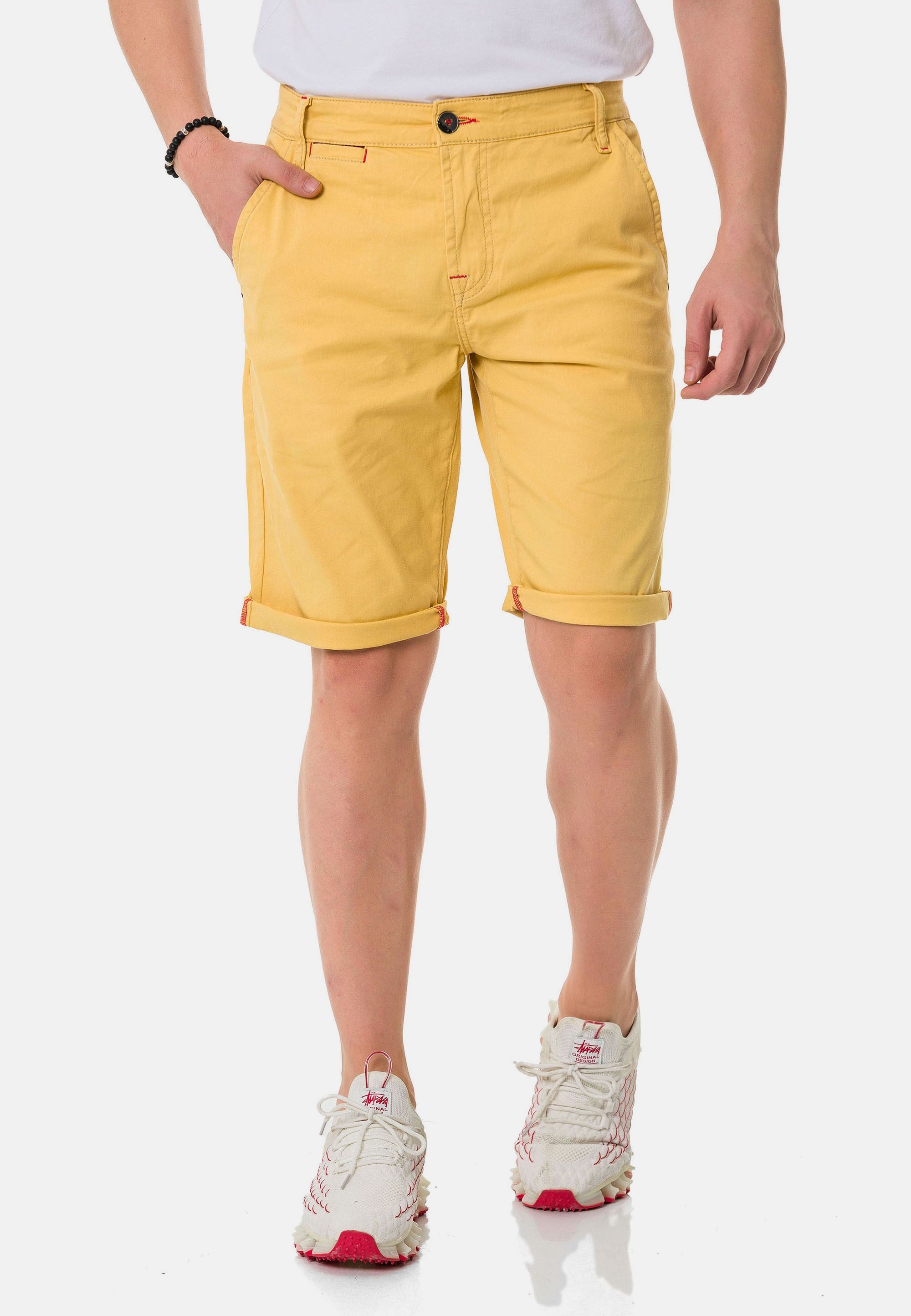Cipo & Baxx Stoffhose "Shorts" im unifarbenen Look