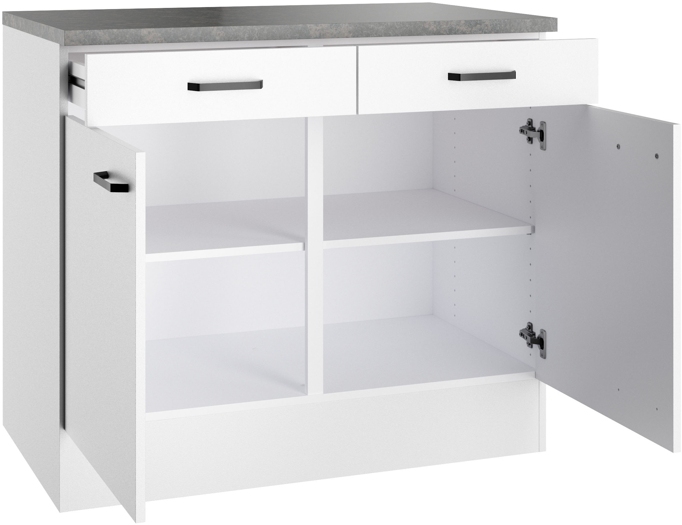 Thumbnail - OPTIFIT Unterschrank "OPTImulti" Breite 100 cm, Tiefe 60 cm, mit 2 Türen, 2 Schubkästen, 1 Einlegeboden