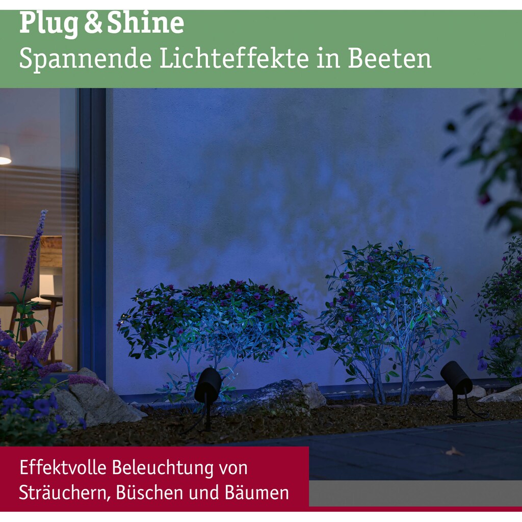 Paulmann LED Gartenstrahler »Plug & Shine Spot Shira«, 1 flammig-flammig