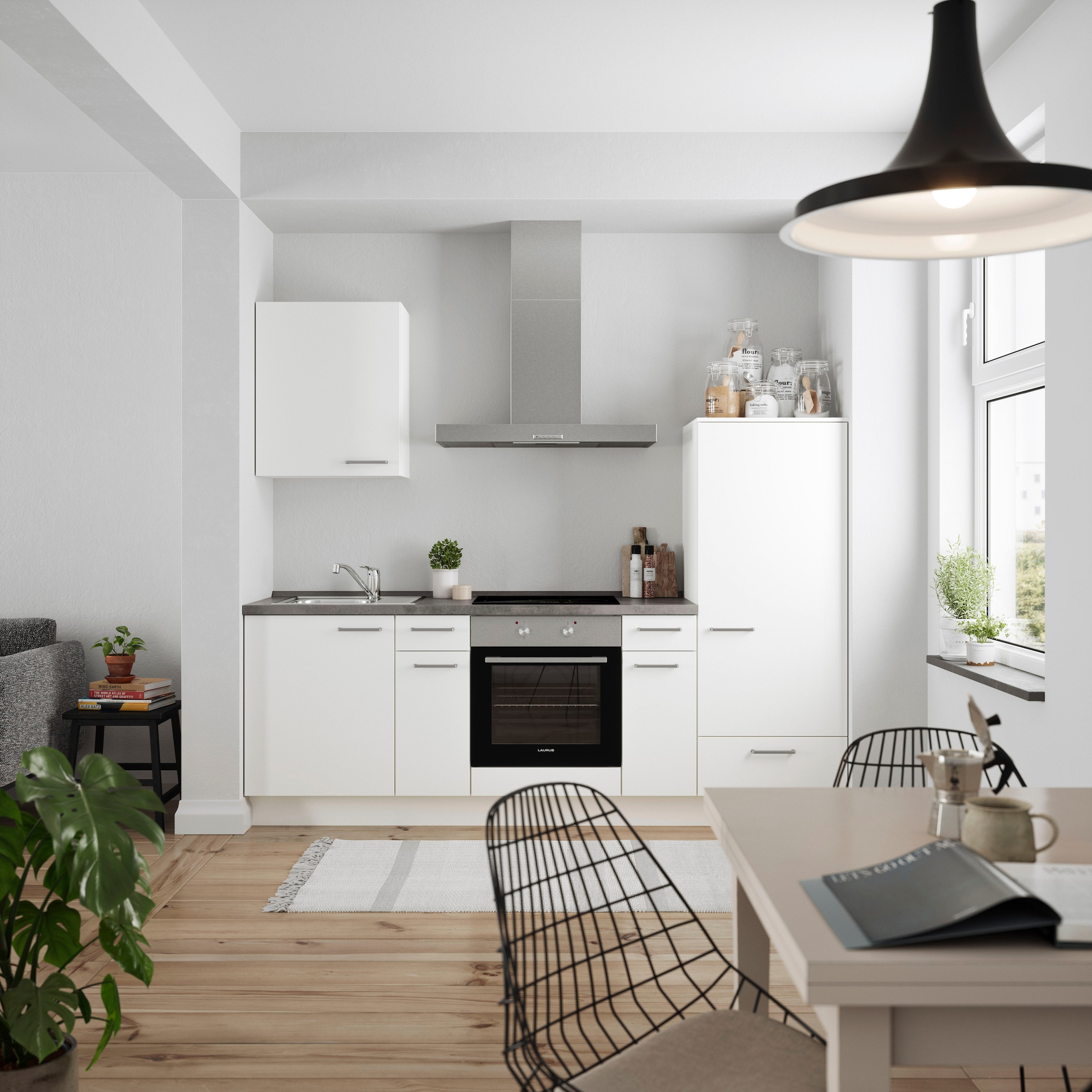 nobilia® Küchenzeile »"Touch I"«, vormontiert, Ausrichtung wählbar, Breite 240 cm, wahlw. mit E-Geräten
