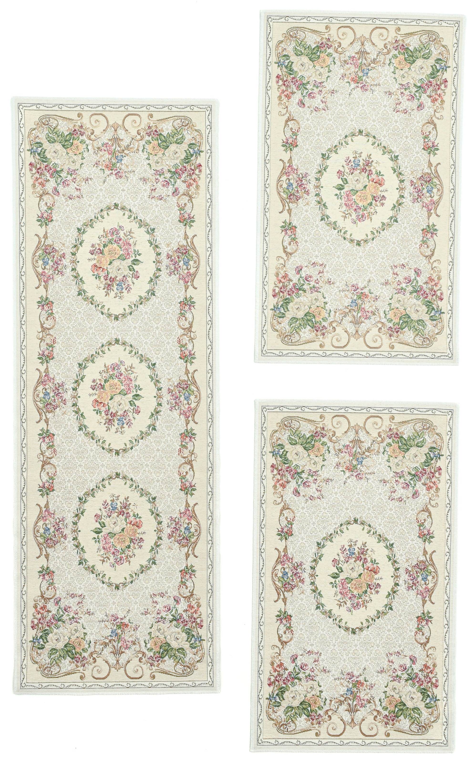 THEKO Bettumrandung "Flomi Floral" Höhe 3 mm 3 Stk. tlg. Bettvorleger, Läuf günstig online kaufen