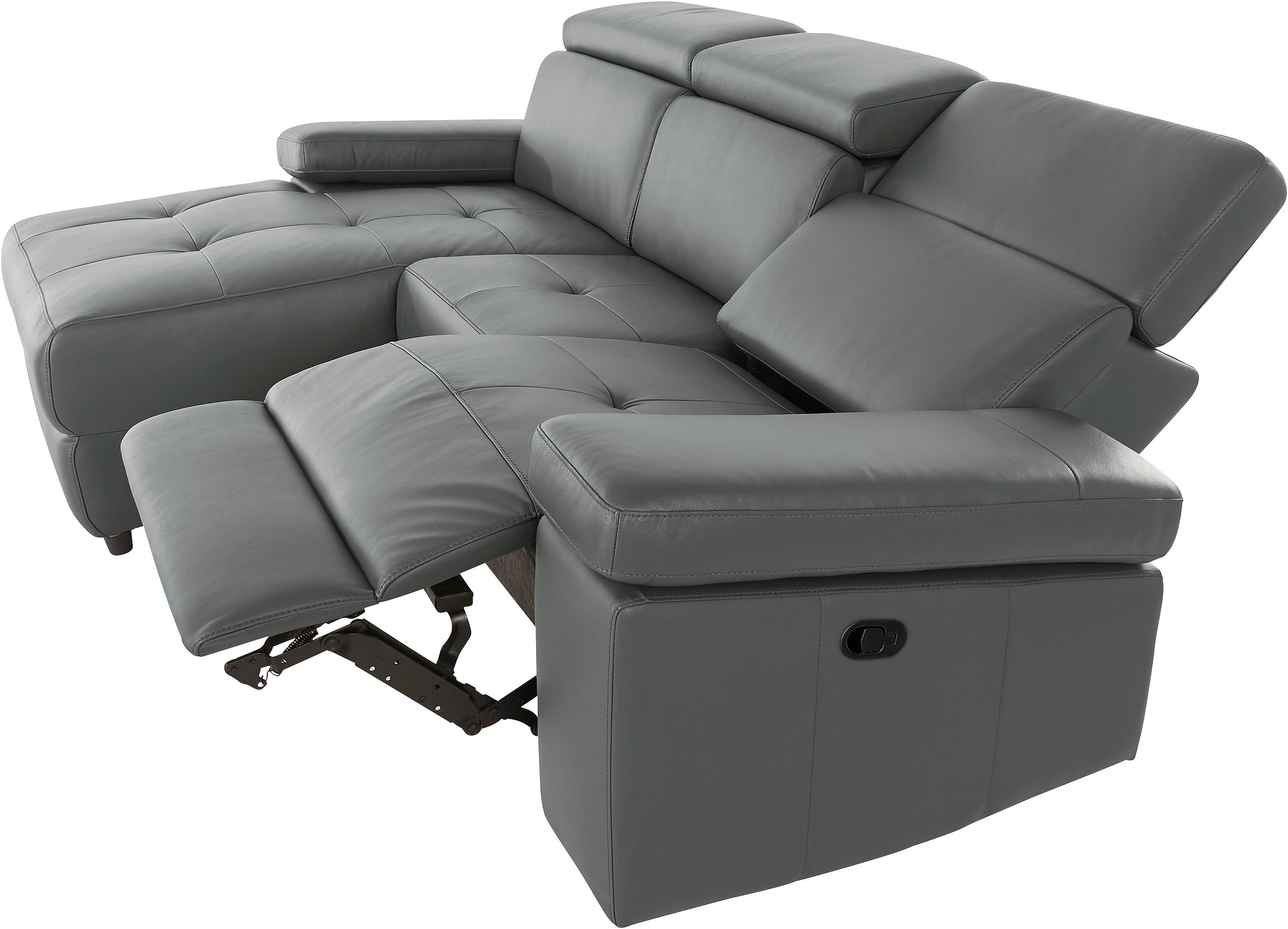 Places of Style Ecksofa »Kilado, L-Form,«, mit Relaxfunktion, verstellbarer Armlehne, Kopfteilverstellung