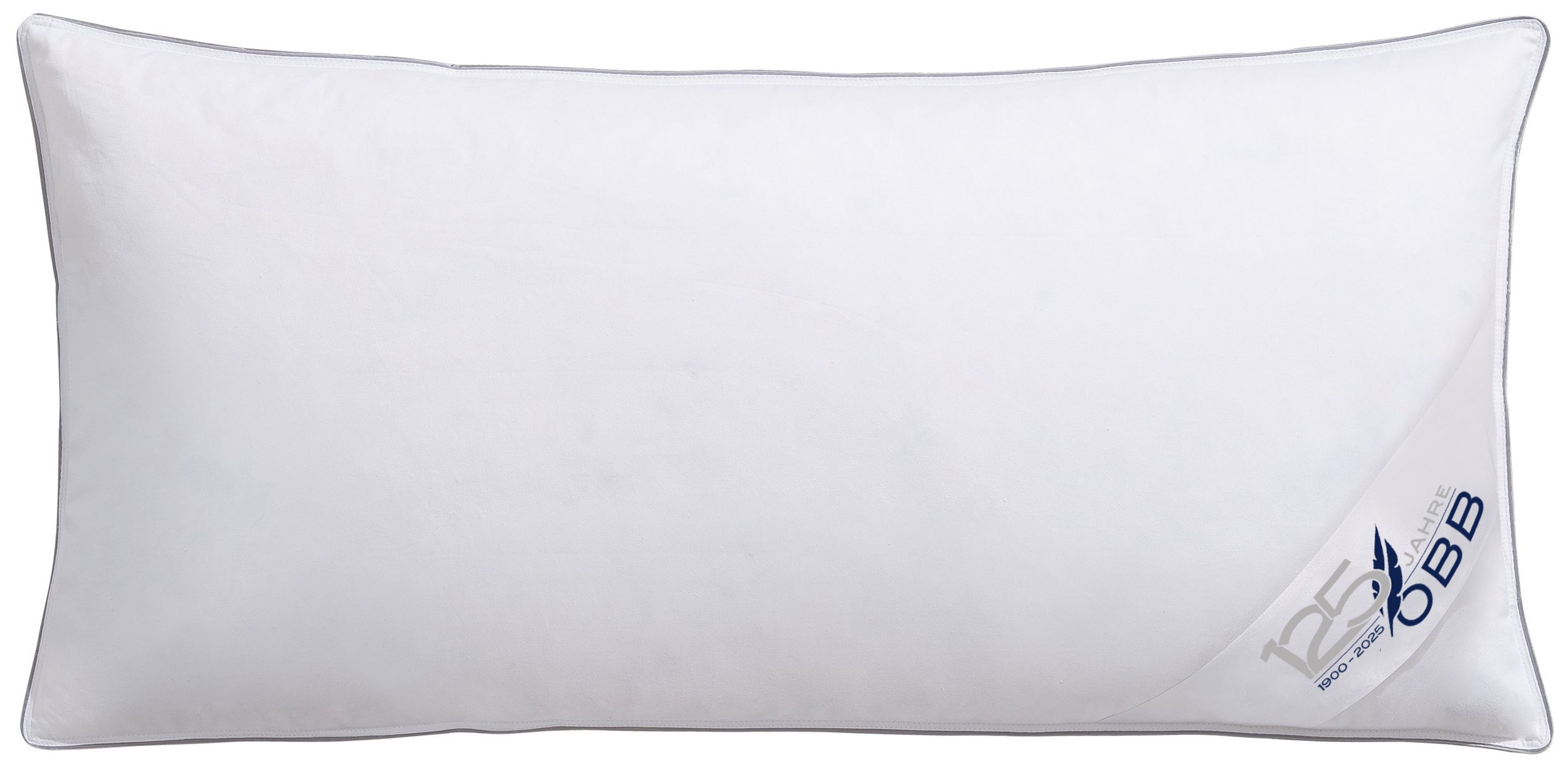 OBB Federkopfkissen "Edition 125 Jahre, allergikerfreundlich, Made in Germany" Füllung: 90 % Federn, 10 % Daunen 1 Stk. tlg. Kopfkissen 40x80 cm, 80x80 cm, allergikergeeignet, Made in Germany