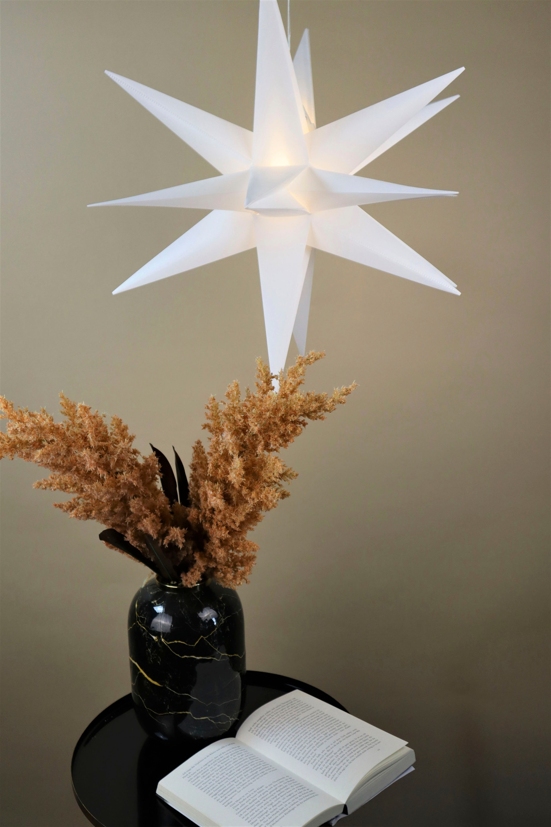 AM Design LED Stern »Weihnachtsstern, Weihnachtsdeko«, 40 flammig-flammig, batteriebetrieben, Ø 60 cm