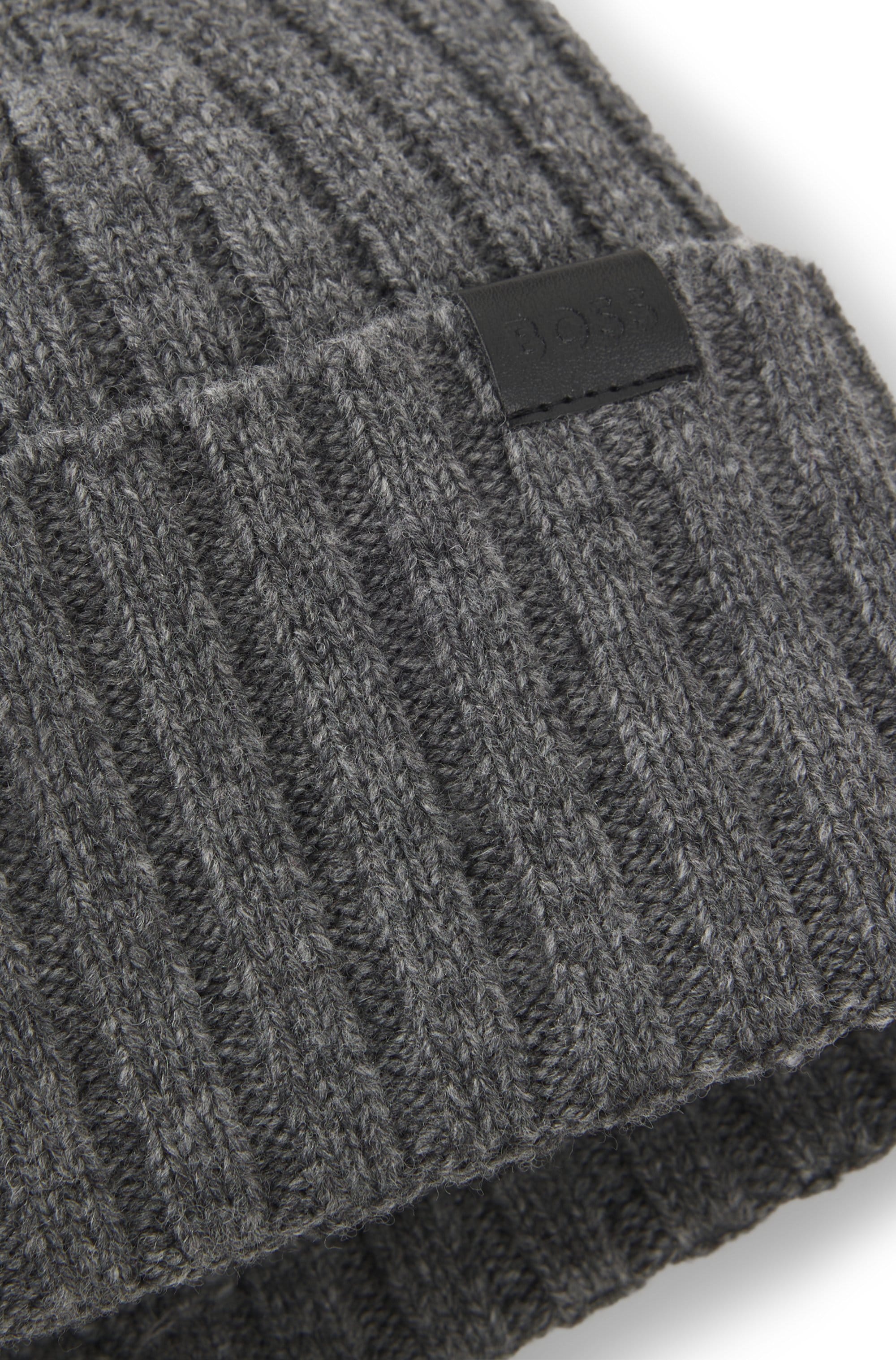 BOSS Strickmütze »Fino Hat« aus einem Schurwoll-Mix, unisex