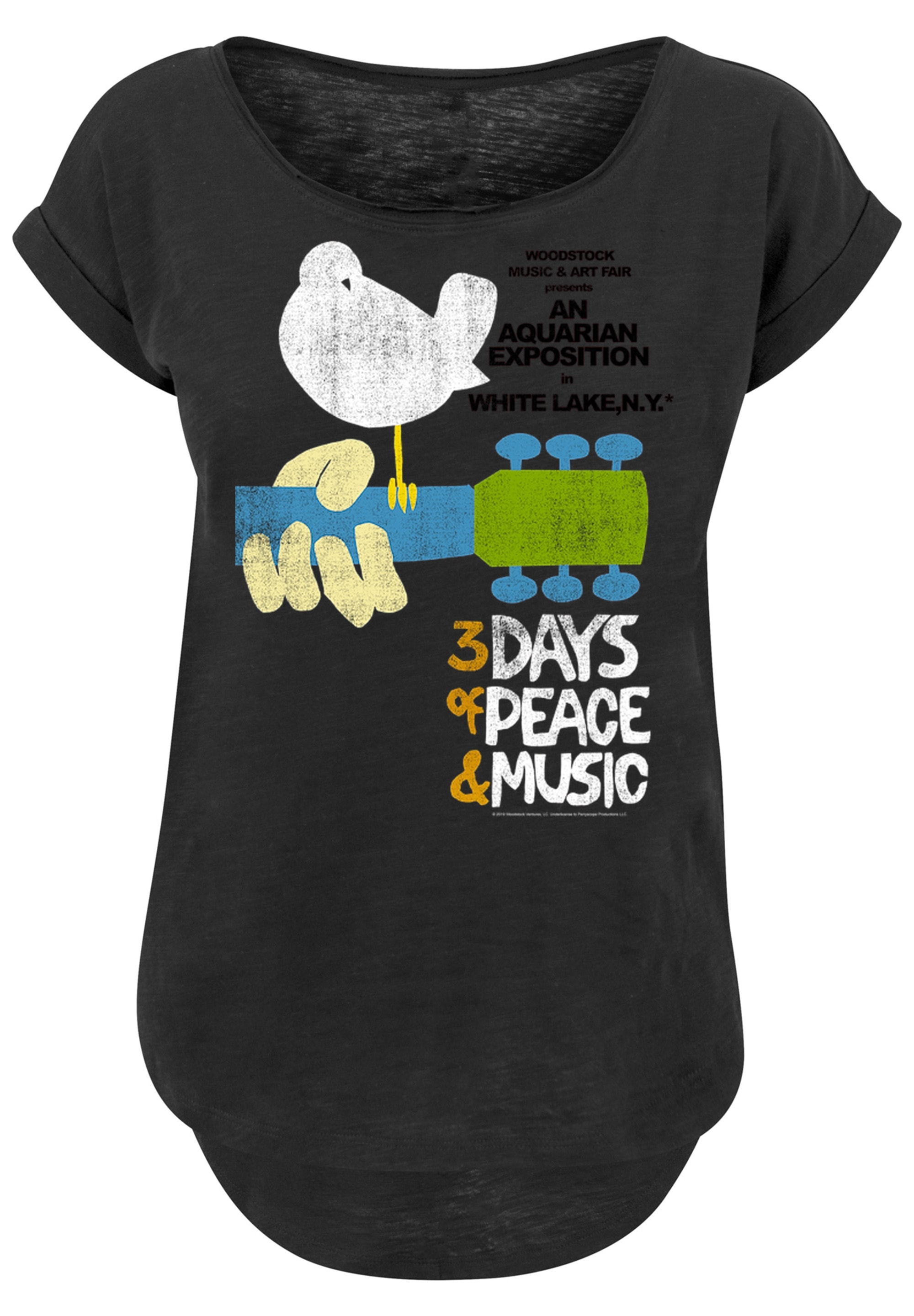 F4NT4STIC T-Shirt »Woodstock Festival Poster'«, Print