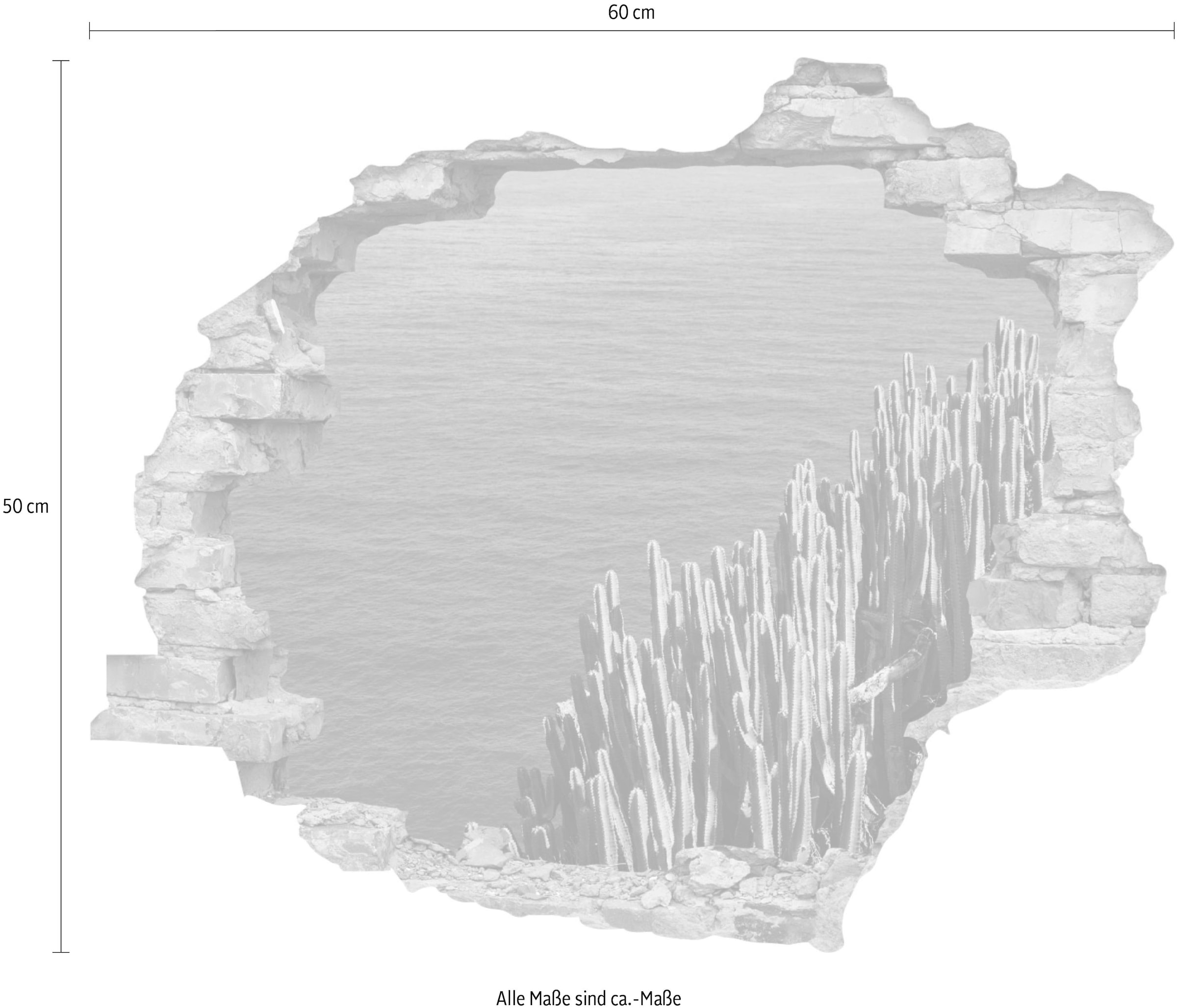 queence Wandtattoo »Meer«, (1 St.), Wandsticker, Wandbild, selbstklebend, 3D, Wanddurchbruch