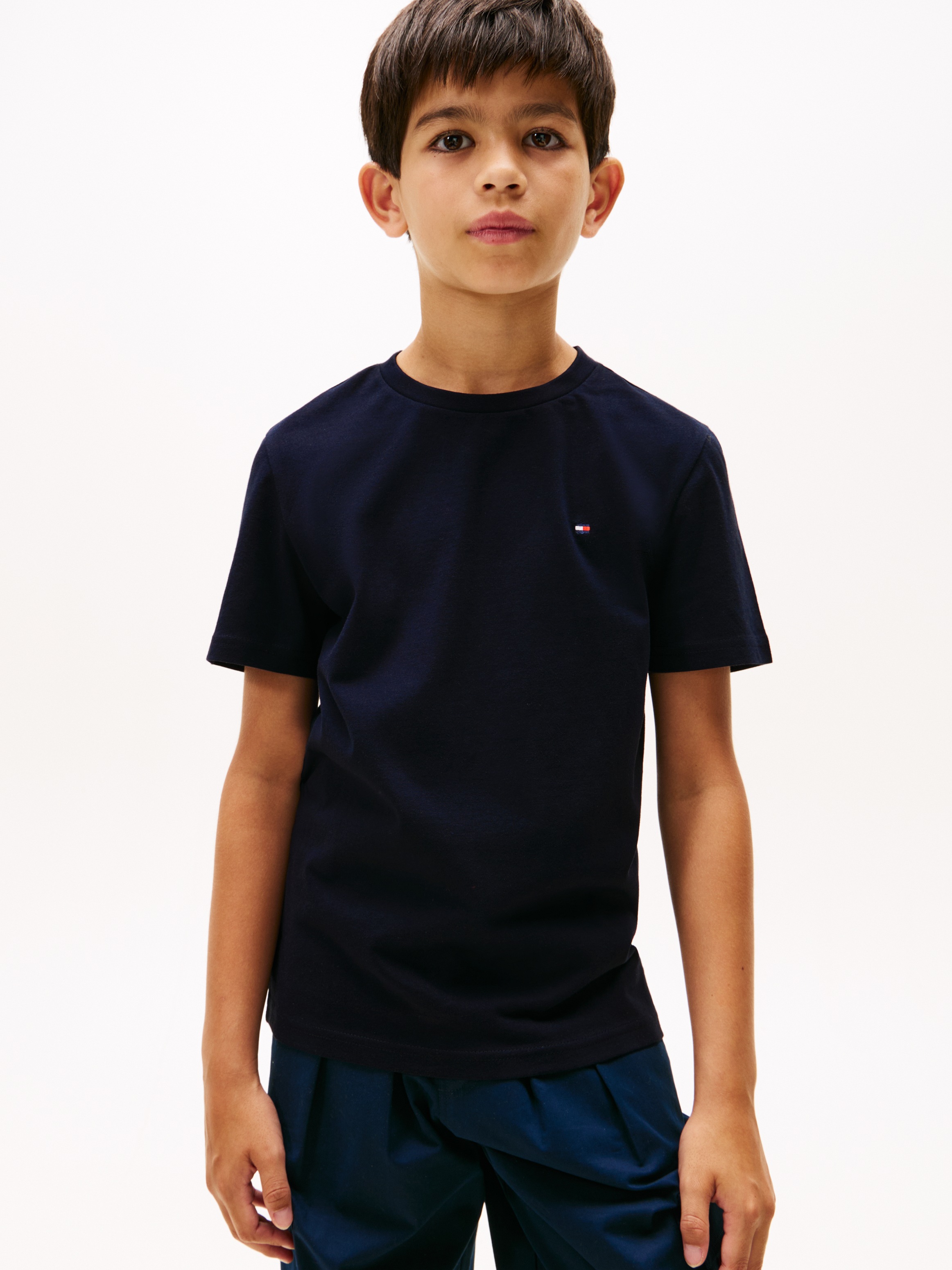 Thumbnail - Tommy Hilfiger Underwear T-Shirt "2 PK SS TEE mit Stickerei und Rundhals im 2er-Pack" Packung, 2er-Pack, 2 Stk. tlg. uni...