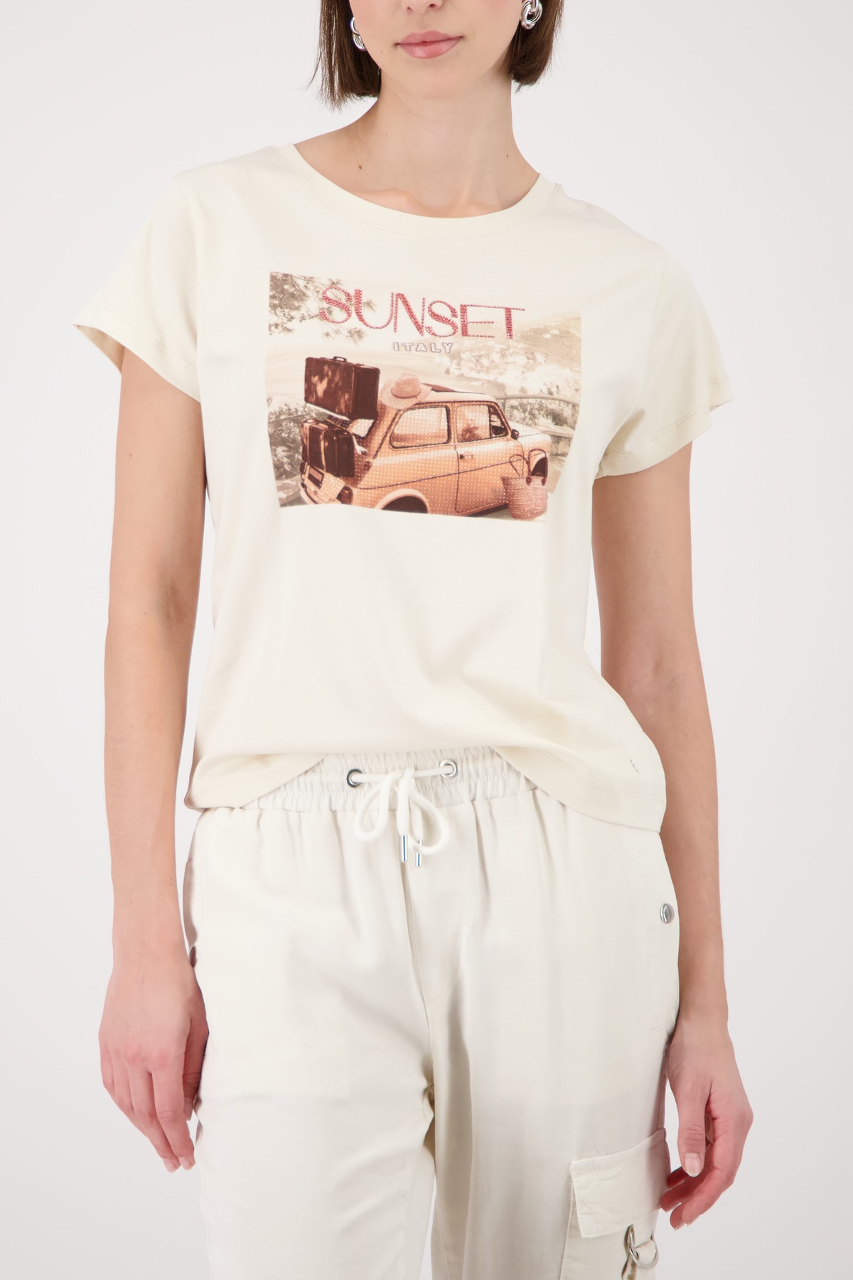 Monari T-Shirt »Shirt Auto« Regular fit mit Autoprint