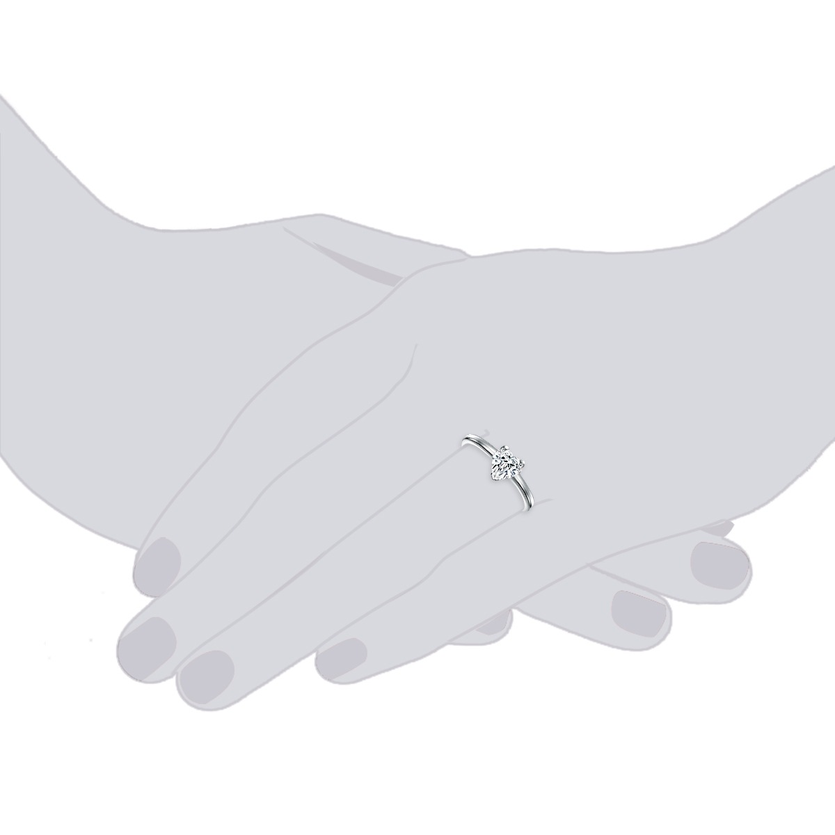 Trilani Solitärring »X557« mit Zirkonia im Brillant-Look