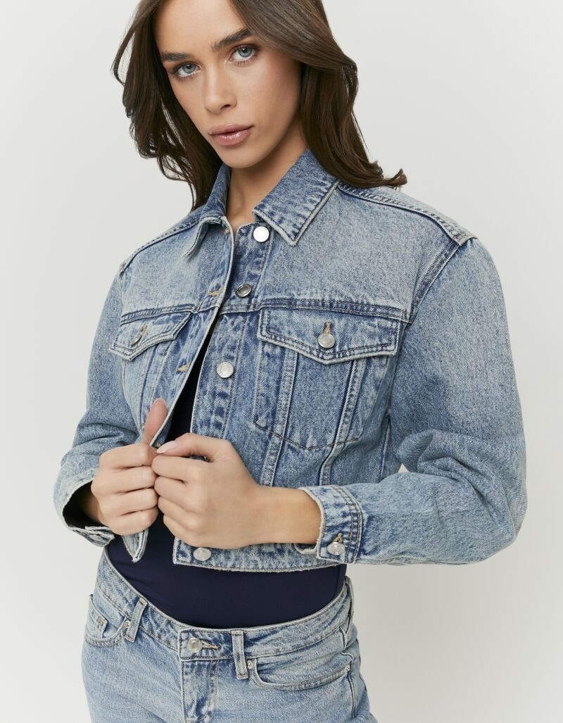 Tally Weijl Jeansjacke »SJADEPEACH« aus Denim, verkürzt in leichtem oversized Fit