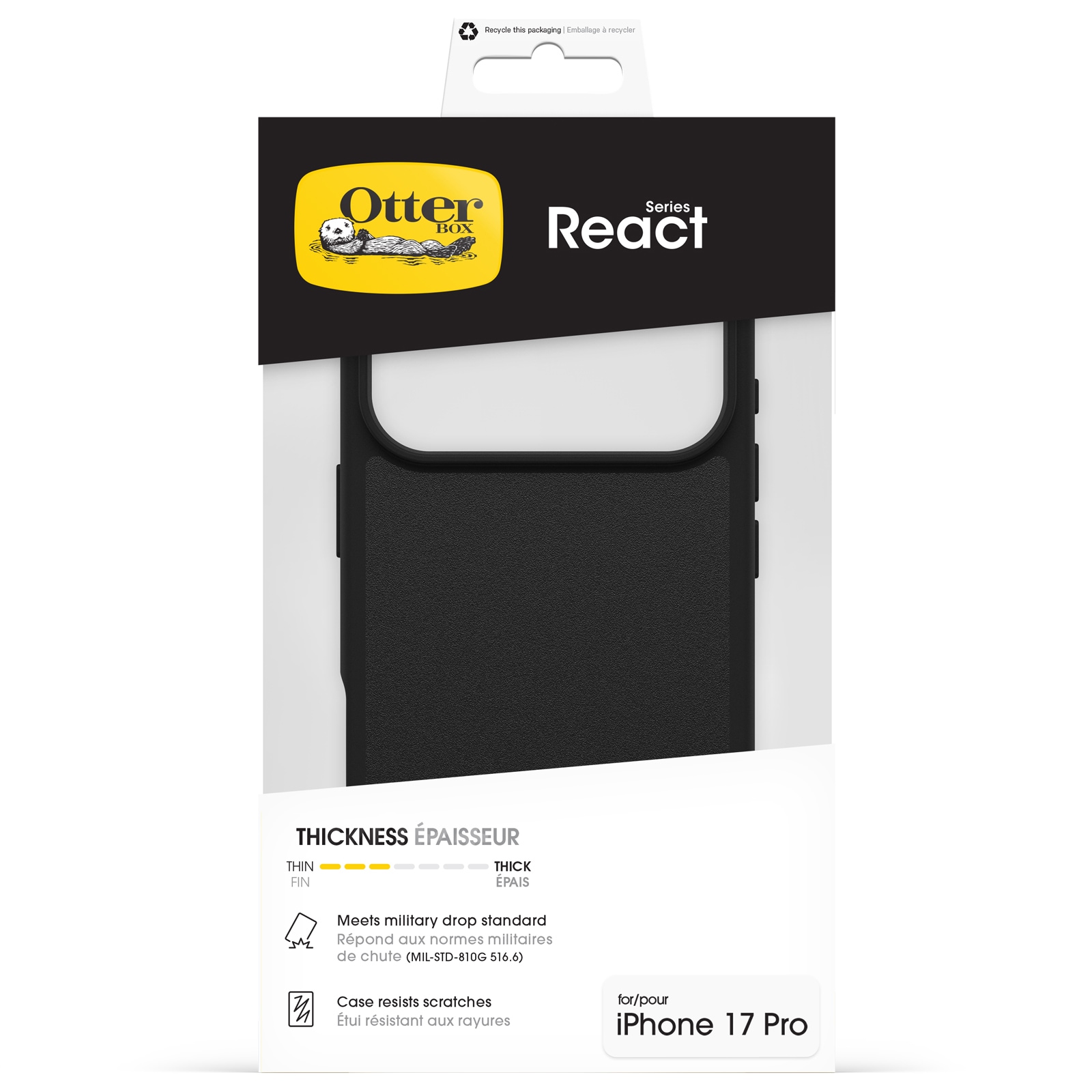 Otterbox Handyhülle »React Series für Apple iPhone 17 Pro«, Apple iPhone 17 Pro, Backcover, Schutzhülle, Handyschutzhülle, Case, Schutzcase, stoßfest