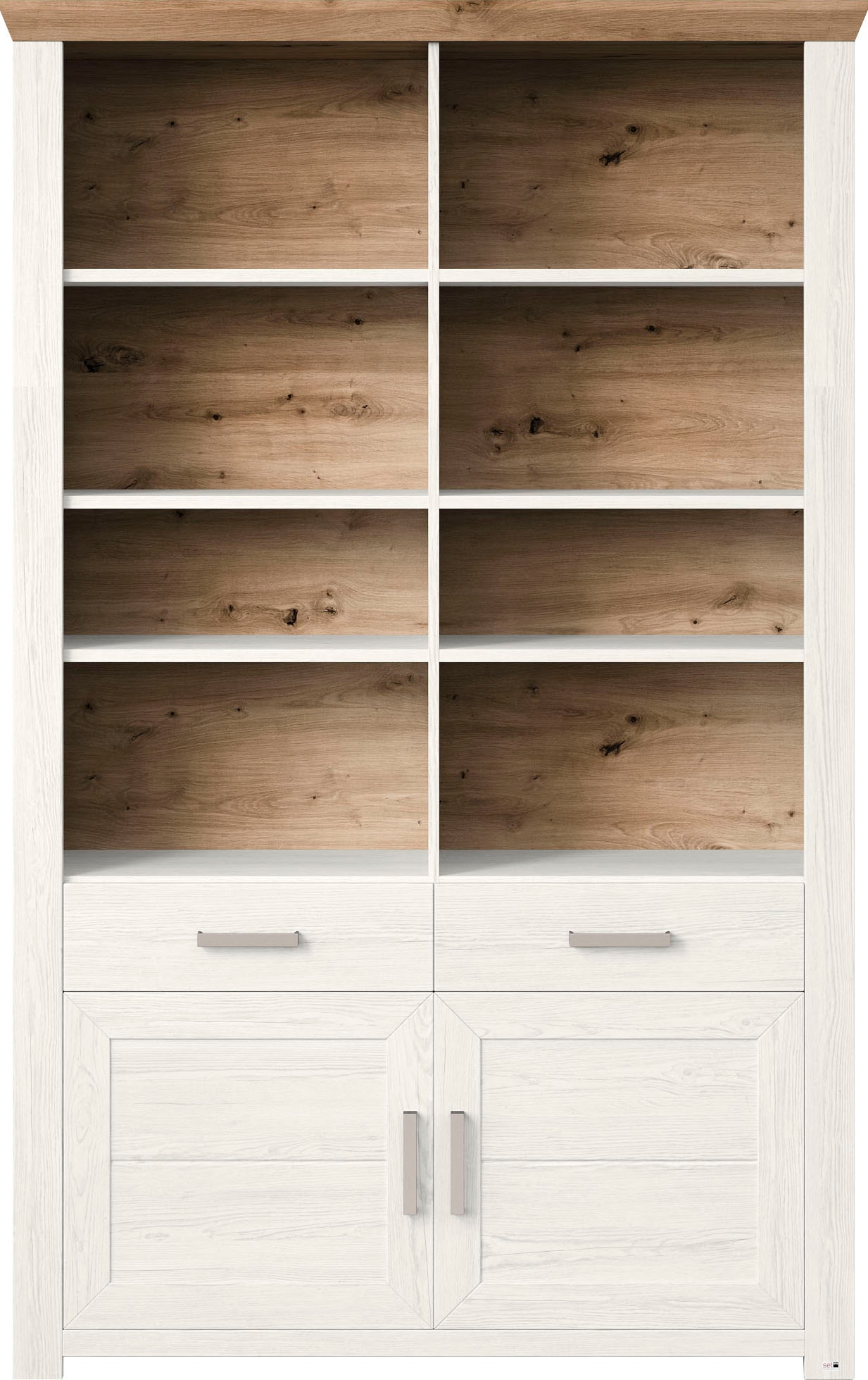 set one by Musterring Aktenregal »York«, offenes Design, wahlweise mit Beleuchtung, 3 Farben, Breite 129 cm