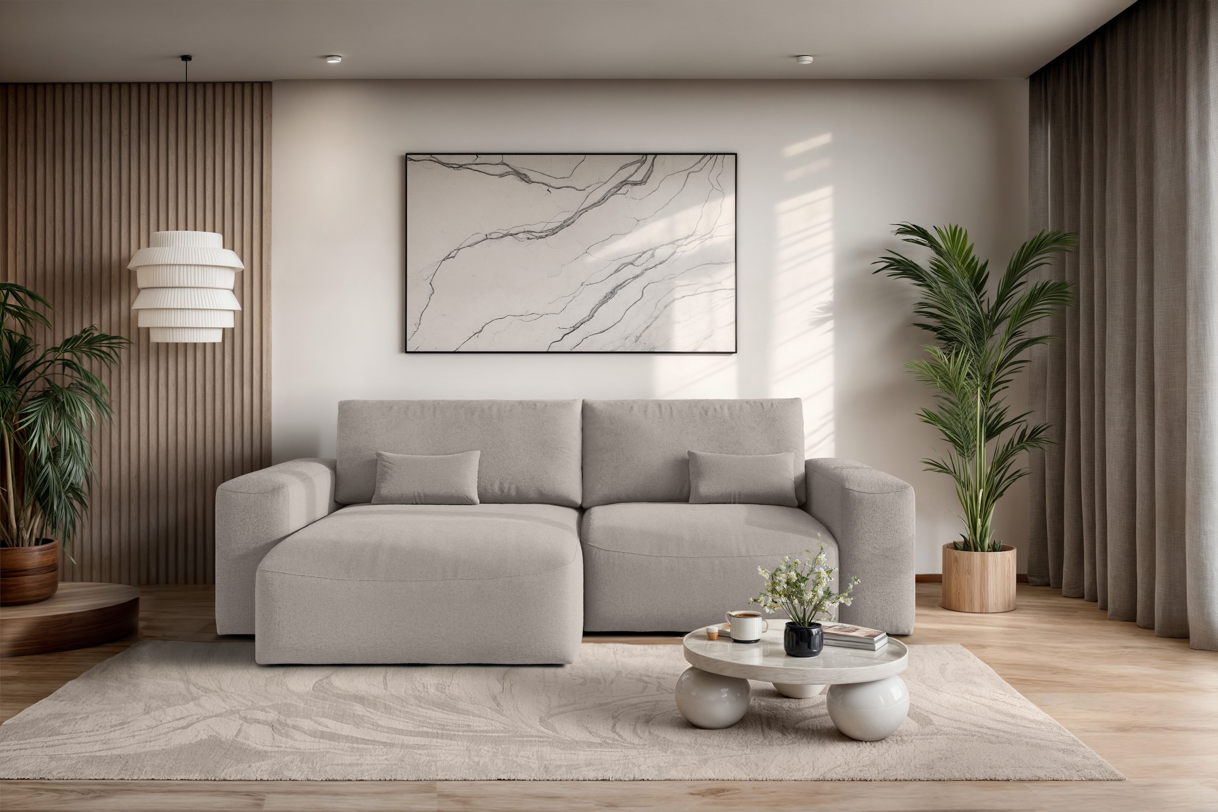 OTTO home Ecksofa "MATTS Schlafsofa mit Bettkasten, Maße B/T/H: 265/159/89 günstig online kaufen