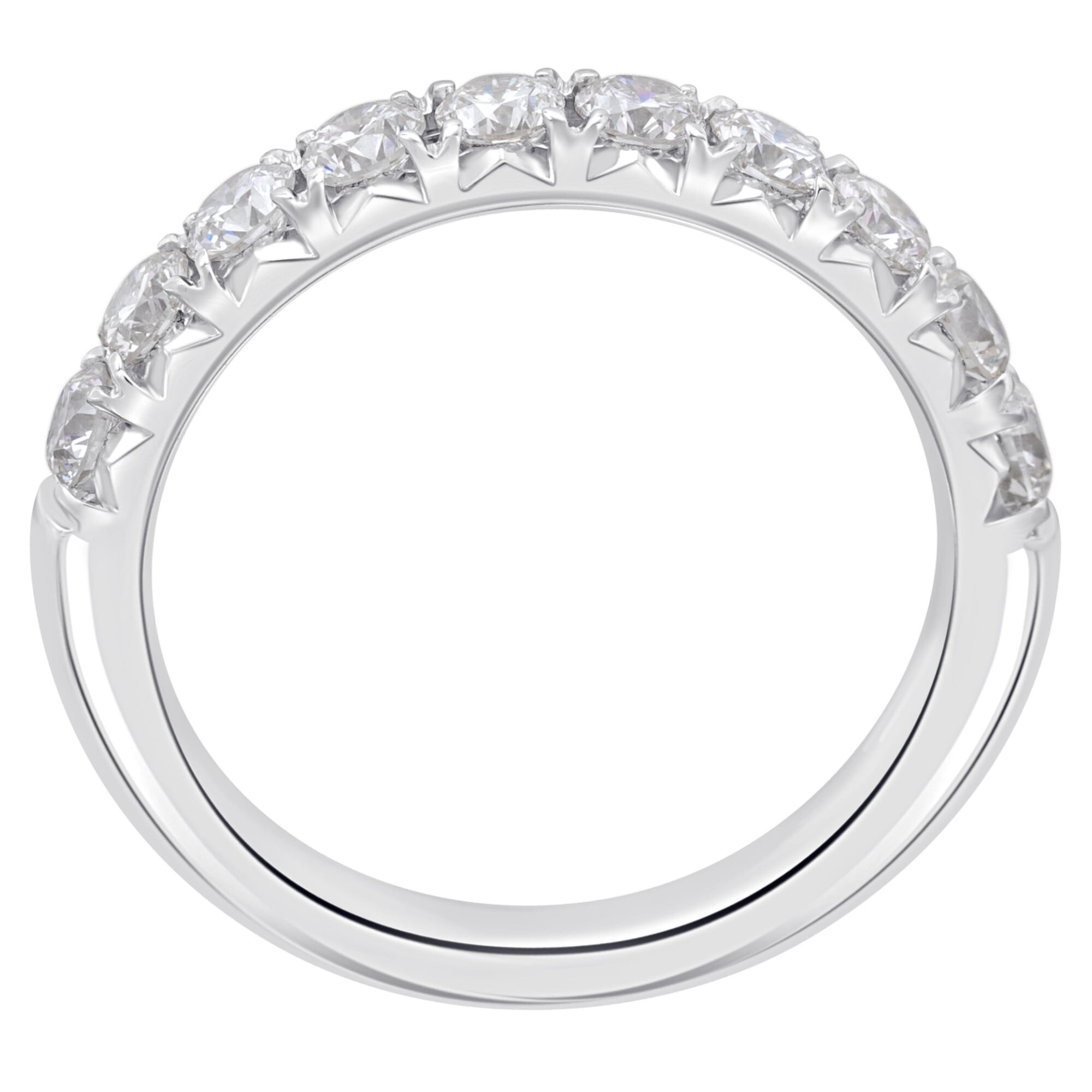 ONE ELEMENT Diamantring »0.15 ct Diamant Brillant Memoire Ring aus 585 Weißgold«, Damen Gold Schmuck Memoire