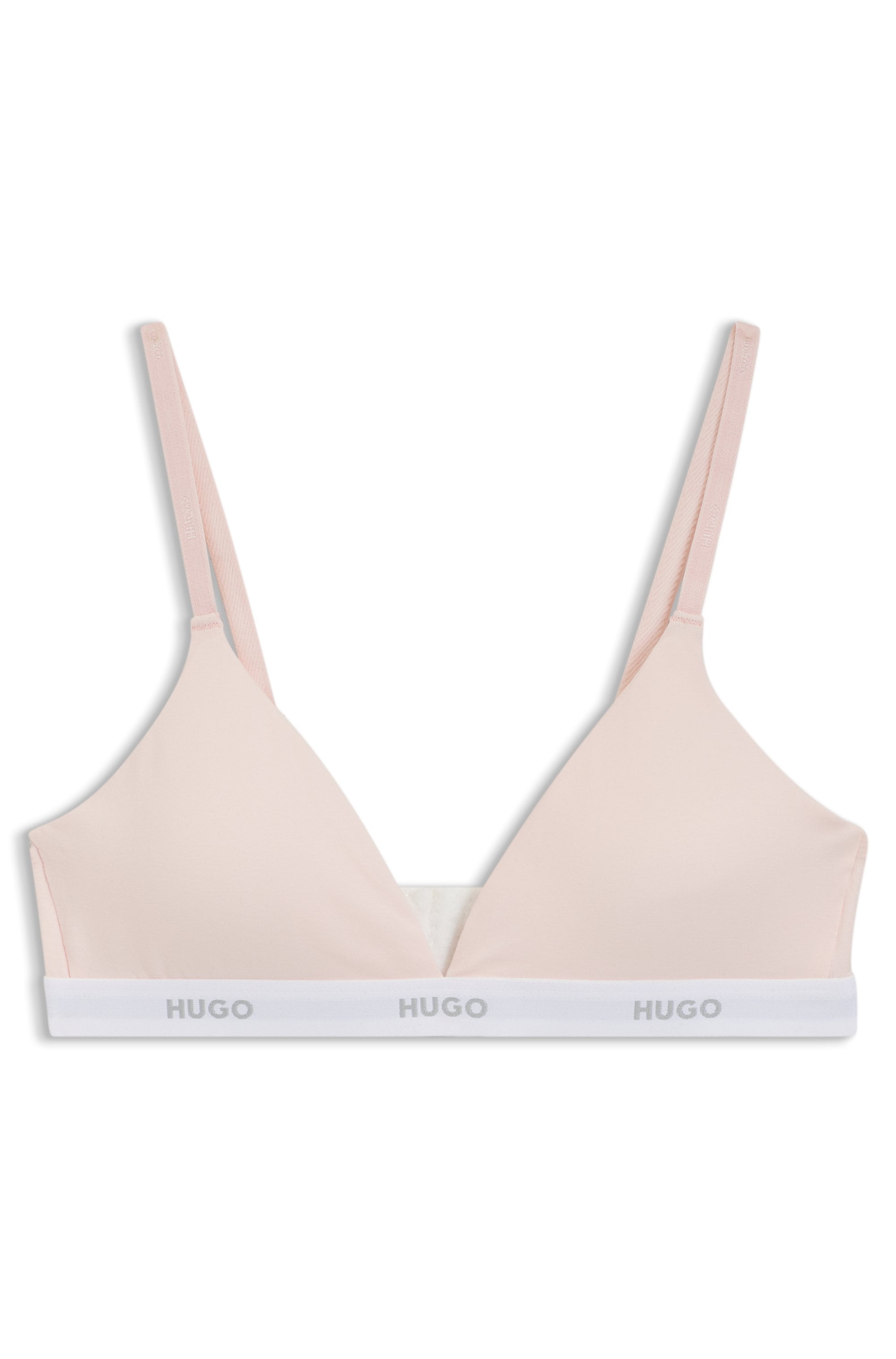HUGO Underwear Triangel-BH »aus Stretch-Baumwolle mit Logo-Unterbrustband«, mit herausnehmbaren Polstern, geformte Körbchen