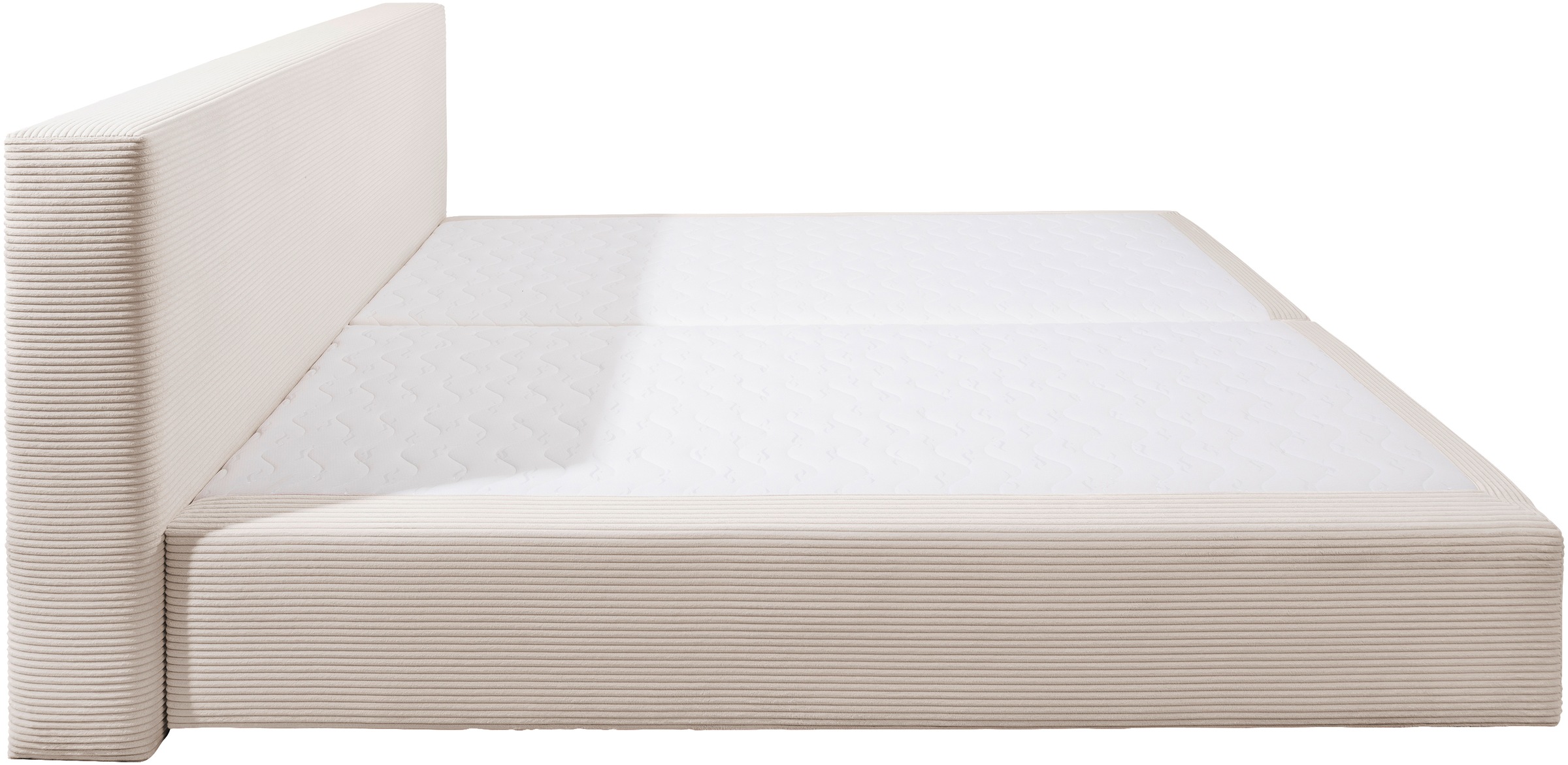 andas Boxspringbett »Åby«, In Cord Bezug, wahlweise mit und ohne Matrazte erhältlich