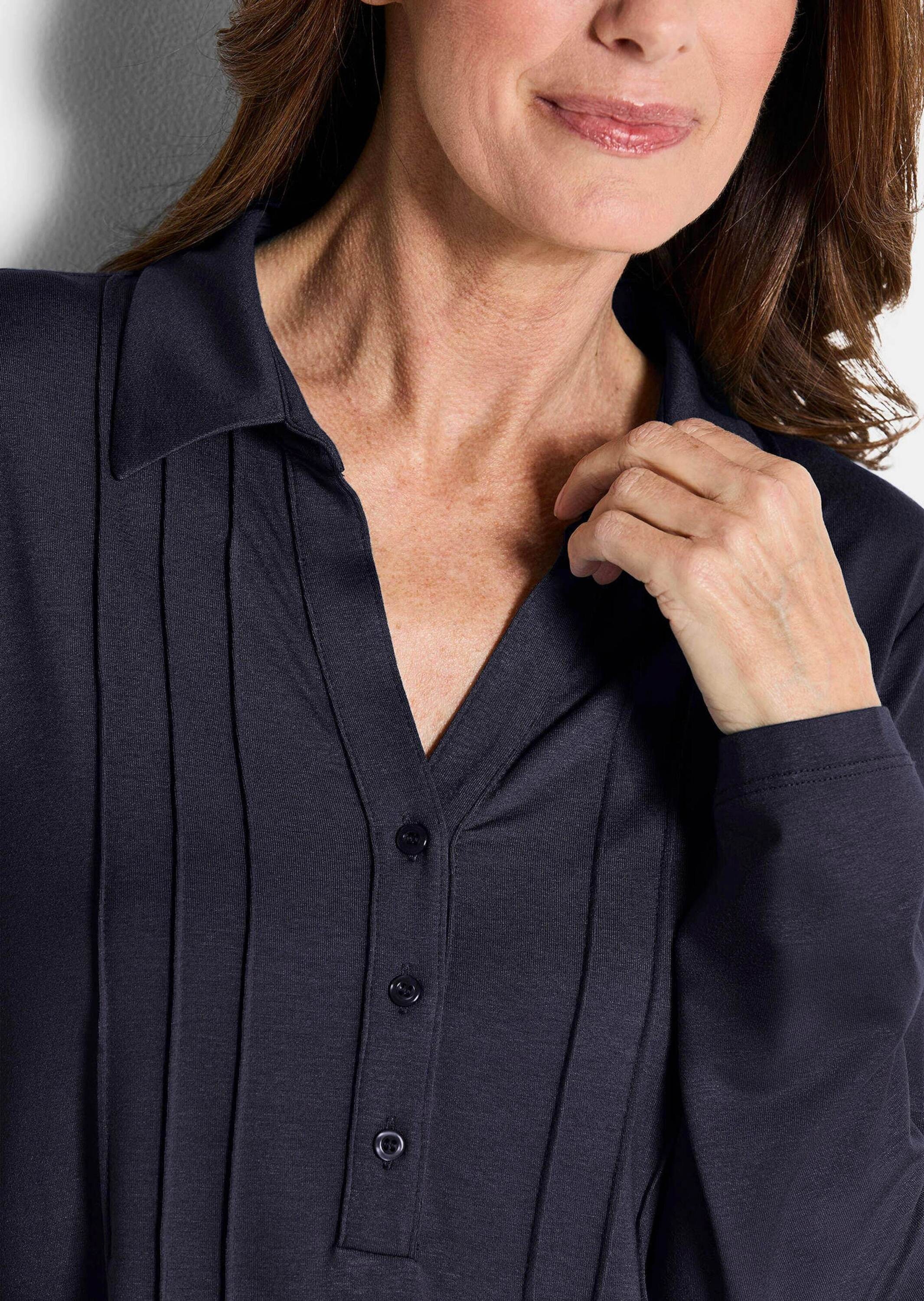 GOLDNER Langarmshirt »Kurzgröße Tunika aus Viskose-Jersey«