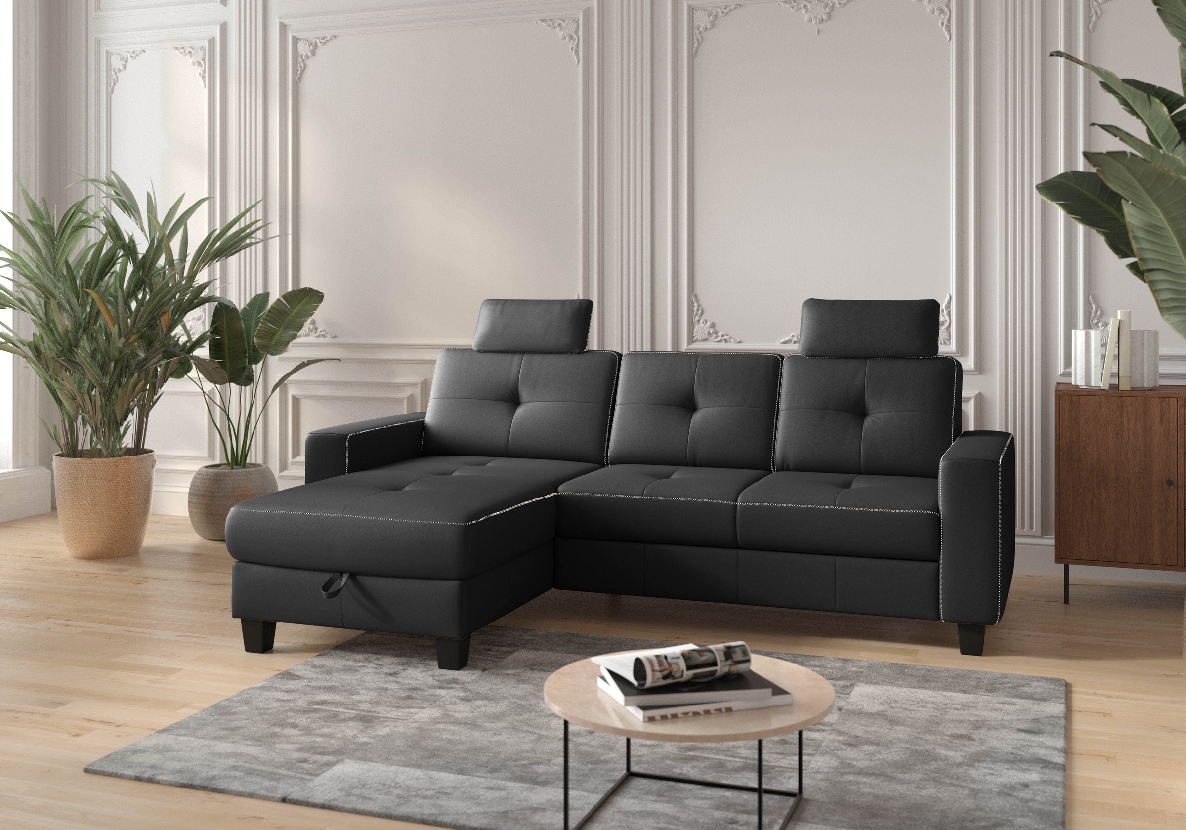 Places of Style Ecksofa "Varese", wahlweise mit Bettfunktion und Bettkasten günstig online kaufen