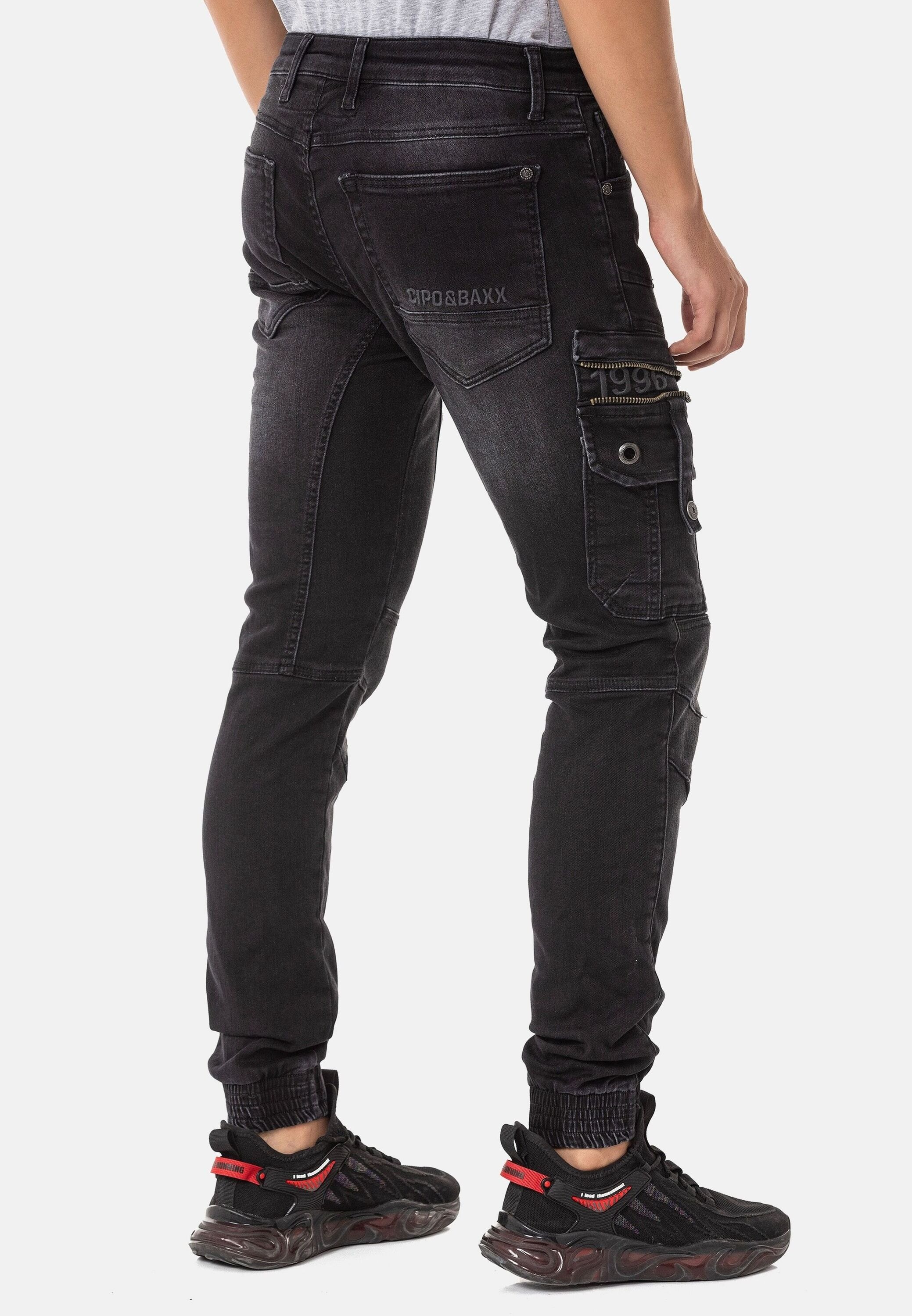 Cipo & Baxx Regular-fit-Jeans "Jeans", mit trendigen Cargotaschen, CD-845 günstig online kaufen