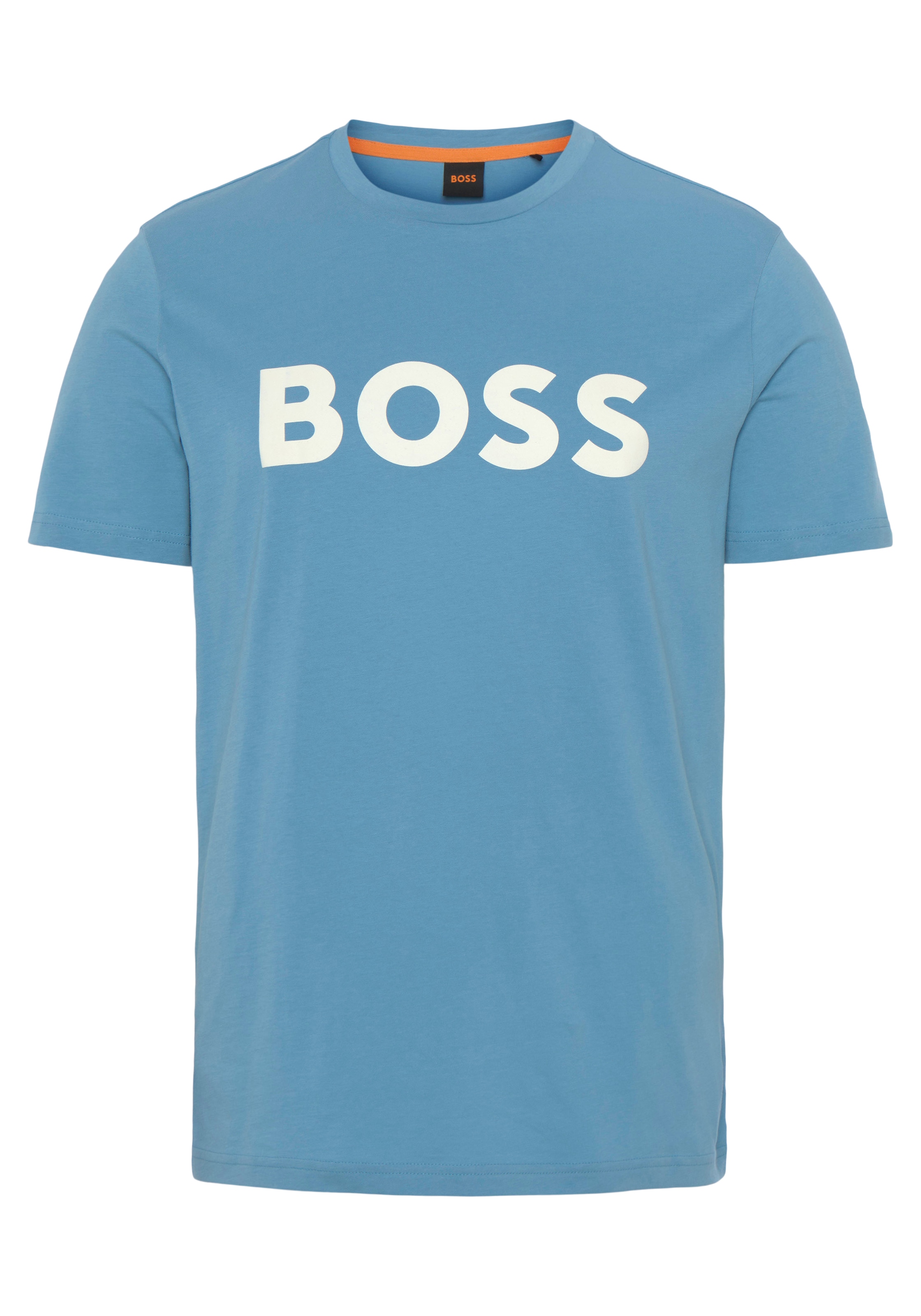 großem »Thinking kaufen ORANGE BAUR 1«, BOSS der | BOSS Druck ▷ Brust auf T-Shirt mit