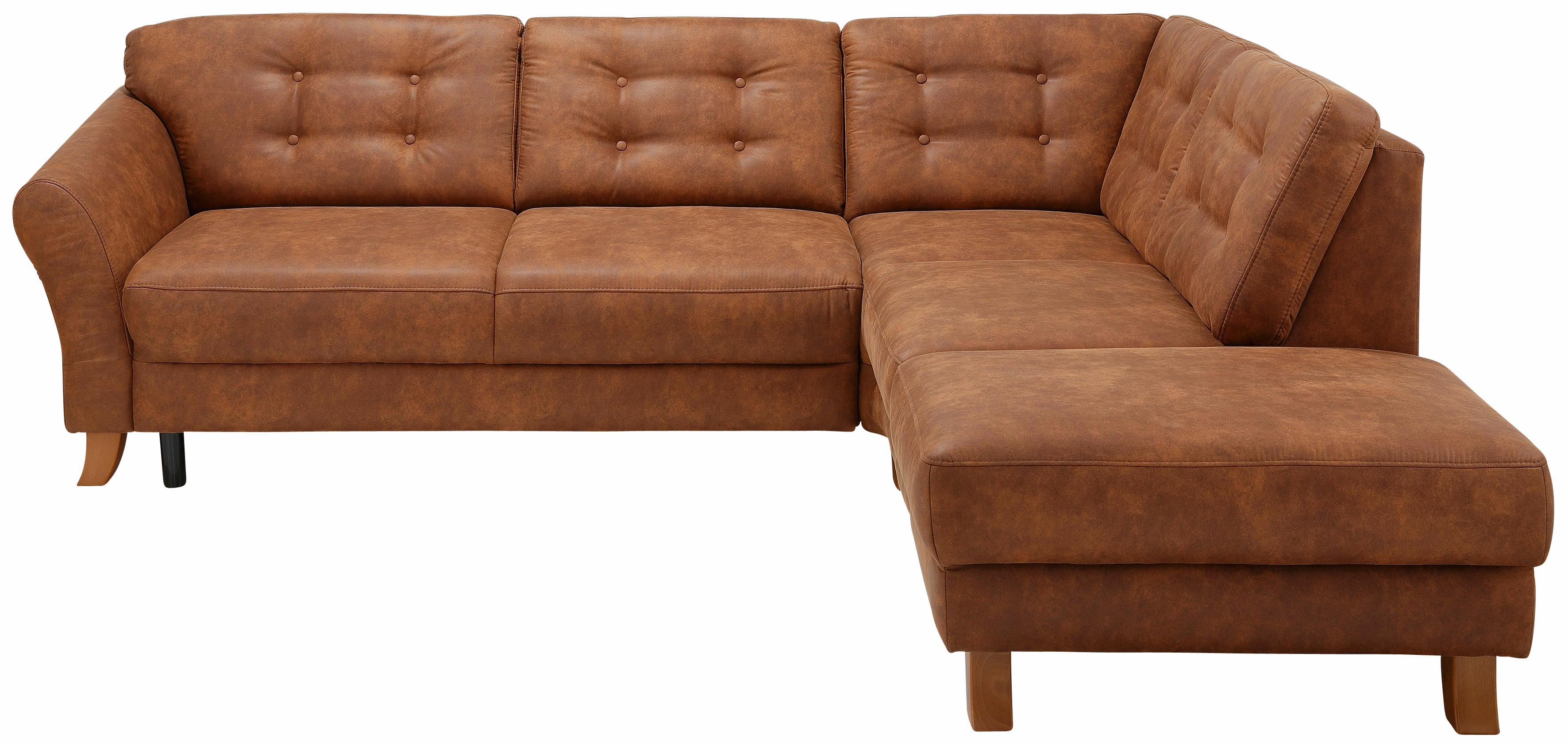 OTTO home Ecksofa "Trondheim L-Form, B: 260 cm, Federkern, Komfortsitz" mit Schlaffunktion und Stauraum, Eckcouch frei stellbar