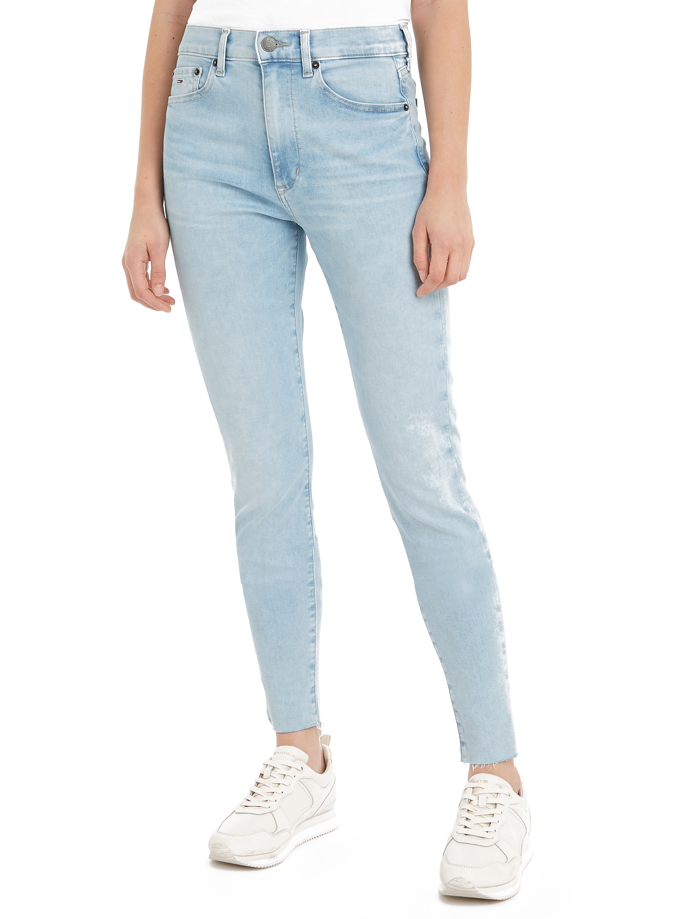 Tommy Jeans Bequeme Jeans »Sylvia Skinny Slim Jeans Hohe Leibhöhe«, mit Ledermarkenlabel