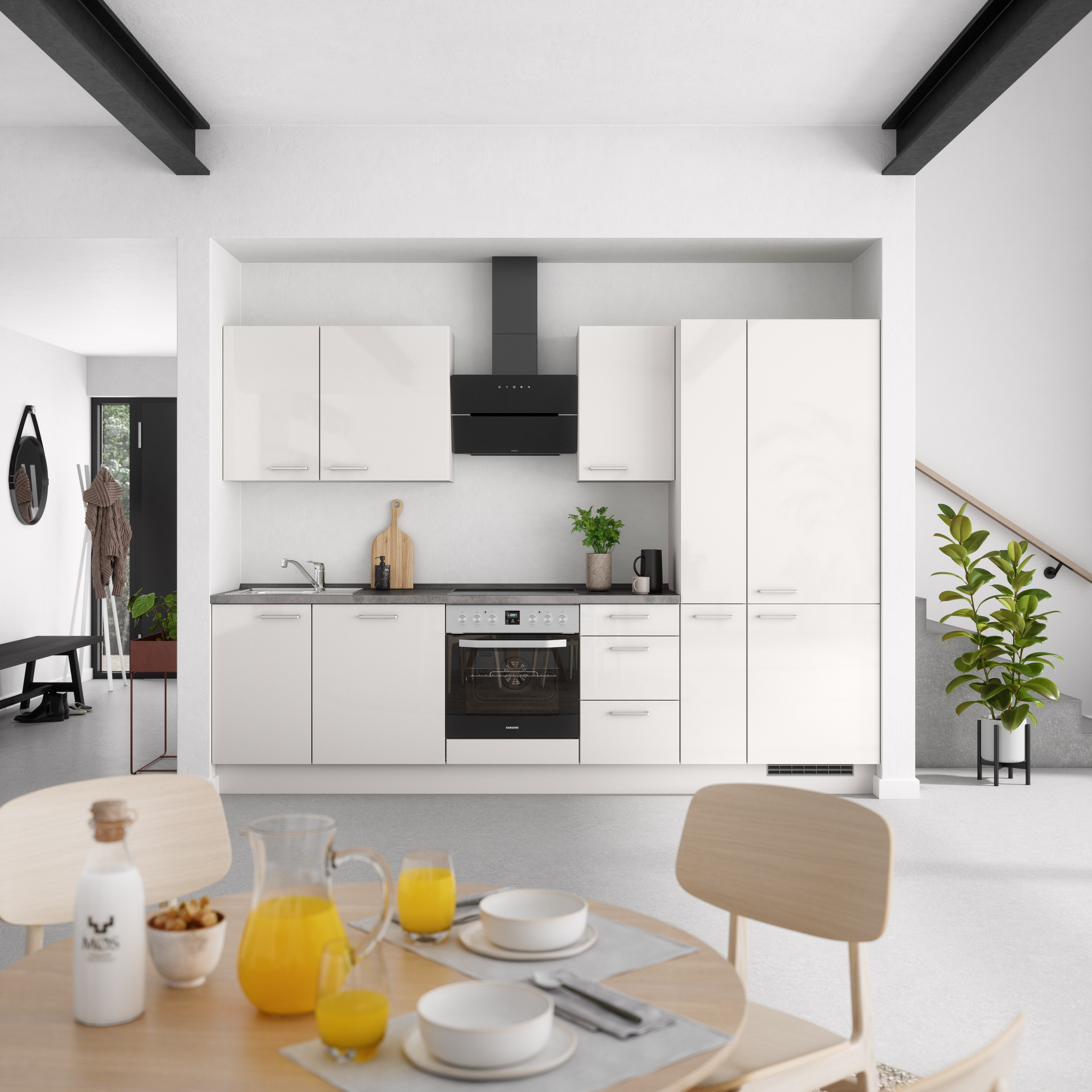 nobilia® Küchenzeile »"Flash II"«, vormontiert, Ausrichtung wählbar, Breite 300 cm, wahlw. mit E-Geräten