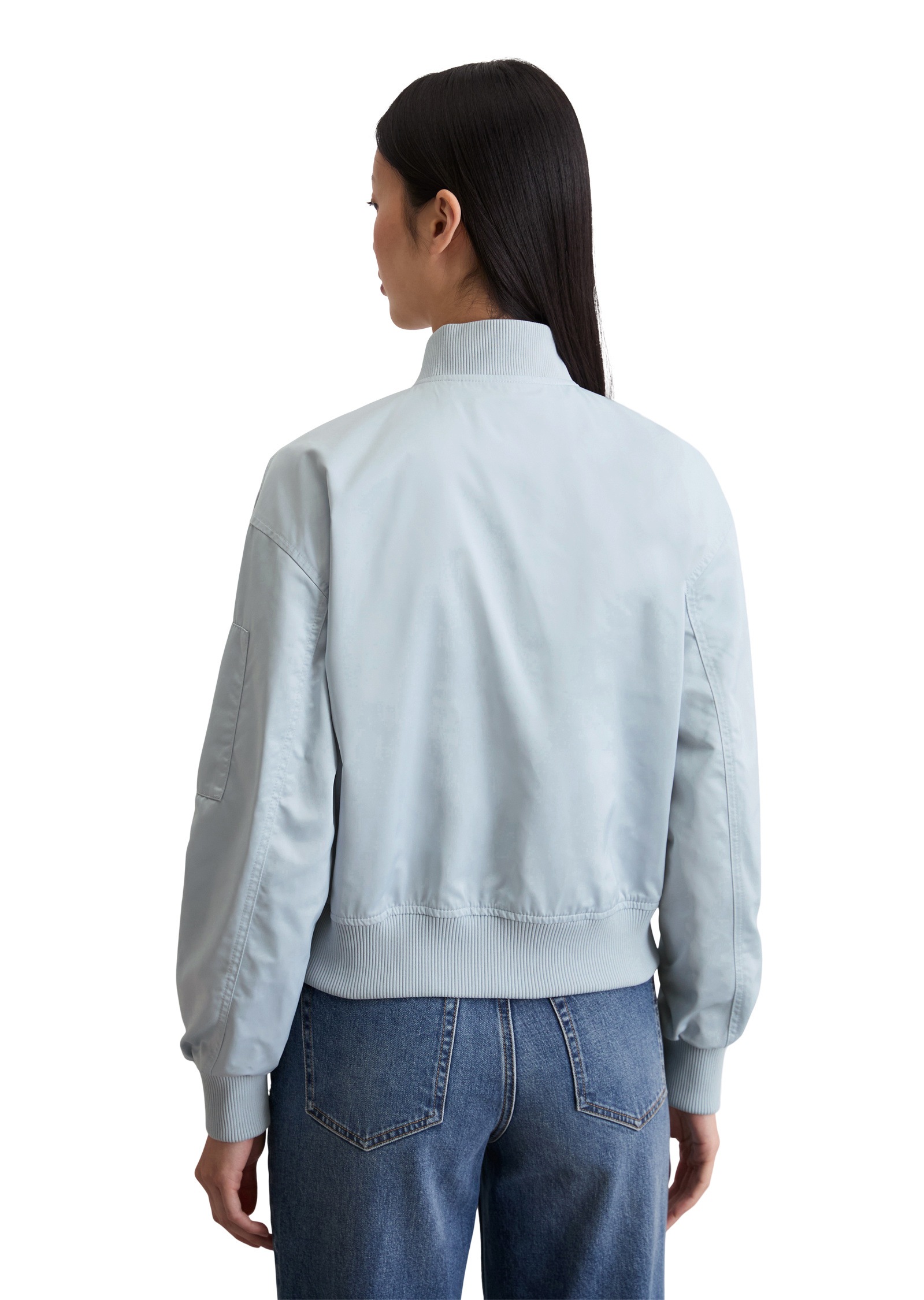 Marc O'Polo Outdoorjacke »aus recyceltem Shiny-Polyester-Twill«, ohne Kapuze