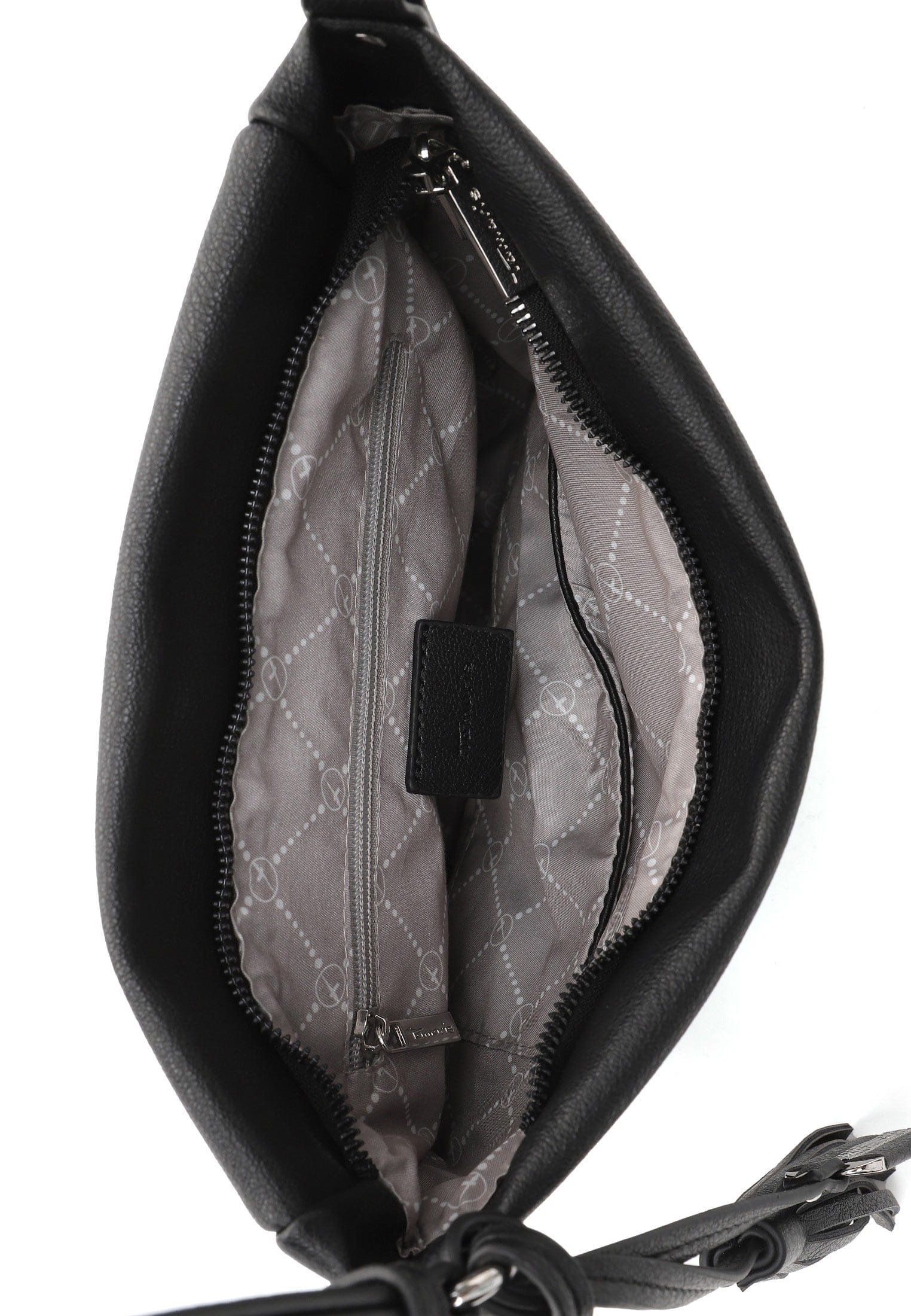 Umhängetasche TAMARIS "Umhängetasche TAS Nele", Damen, Gr. B/H/T: 30cm x 28cm x 6cm 0, schwarz (schwarz 100), Polyurethan, Taschen Umhängetasche 3