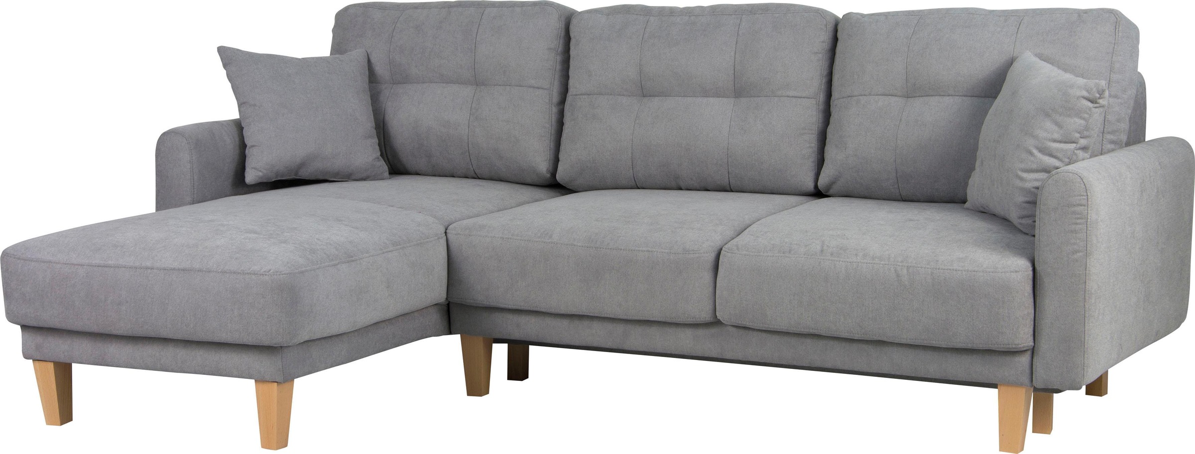 Home affaire Ecksofa »TRIPLO optionale Schlafsofa mit Bettkasten, Maße B/T/H: 234/164/89 cm«, L-Form wahlweise mit Bettfunktion - Liegefläche 132x210 cm