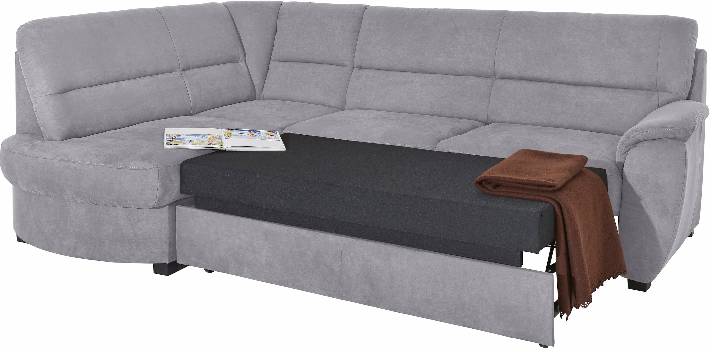sit&more Ecksofa »Pandora L-Form«, wahlweise mit Bettfunktion und Bettkasten