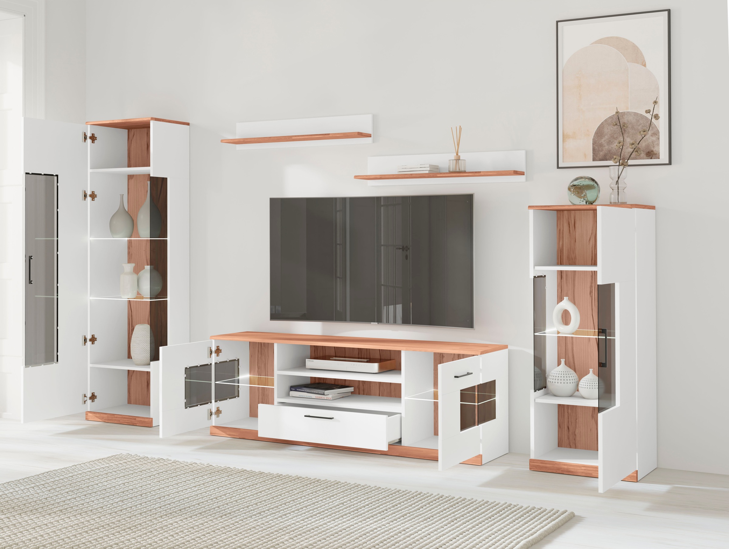 Thumbnail - Home affaire Wohnwand "Ribe Wohnwand Set-5 St." Set, 5 Stk. tlg.