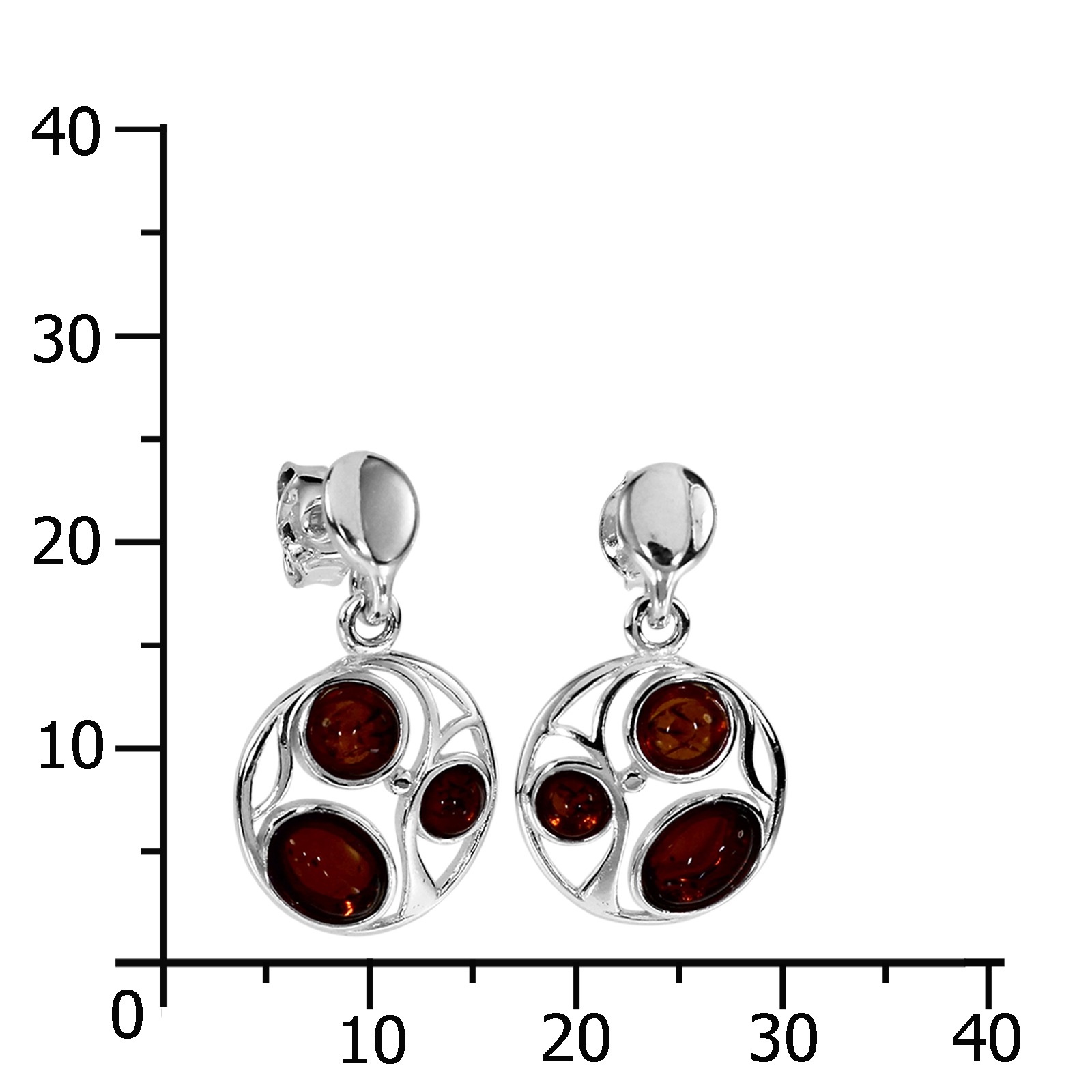 OSTSEE-SCHMUCK Paar Ohrhänger »- Cailin - Silber 925/000 - Bernstein«