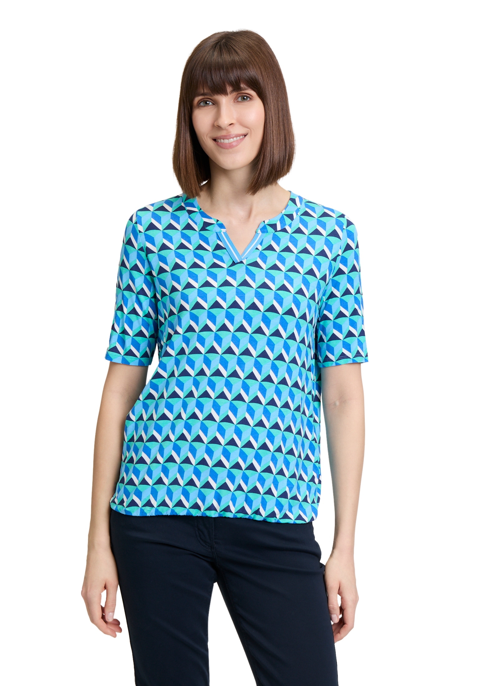 Betty Barclay Kurzarmshirt "Betty Barclay Damen Blusenshirt mit Print", (1 günstig online kaufen