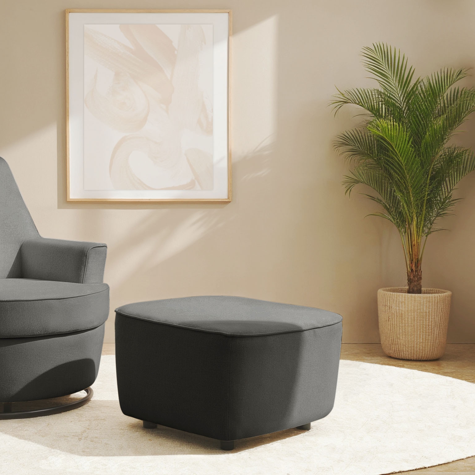 Home affaire Polsterhocker "HETTY, passender Hocker zum Drehsessel HETTY, 5 günstig online kaufen