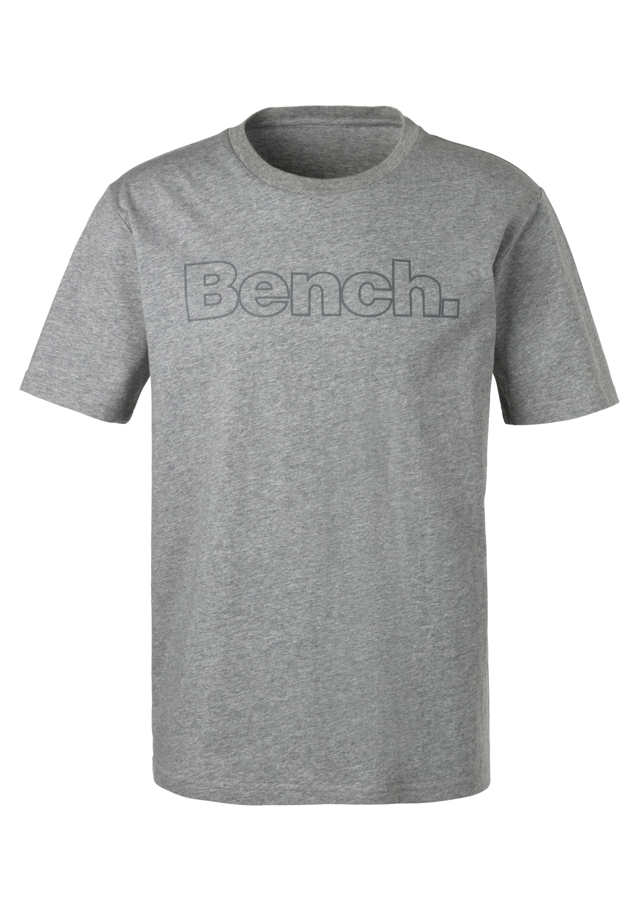 Bench. Loungewear T-Shirt, Shirt mit Logoprint, Basicshirt mit Rundhals aus reiner Baumwolle