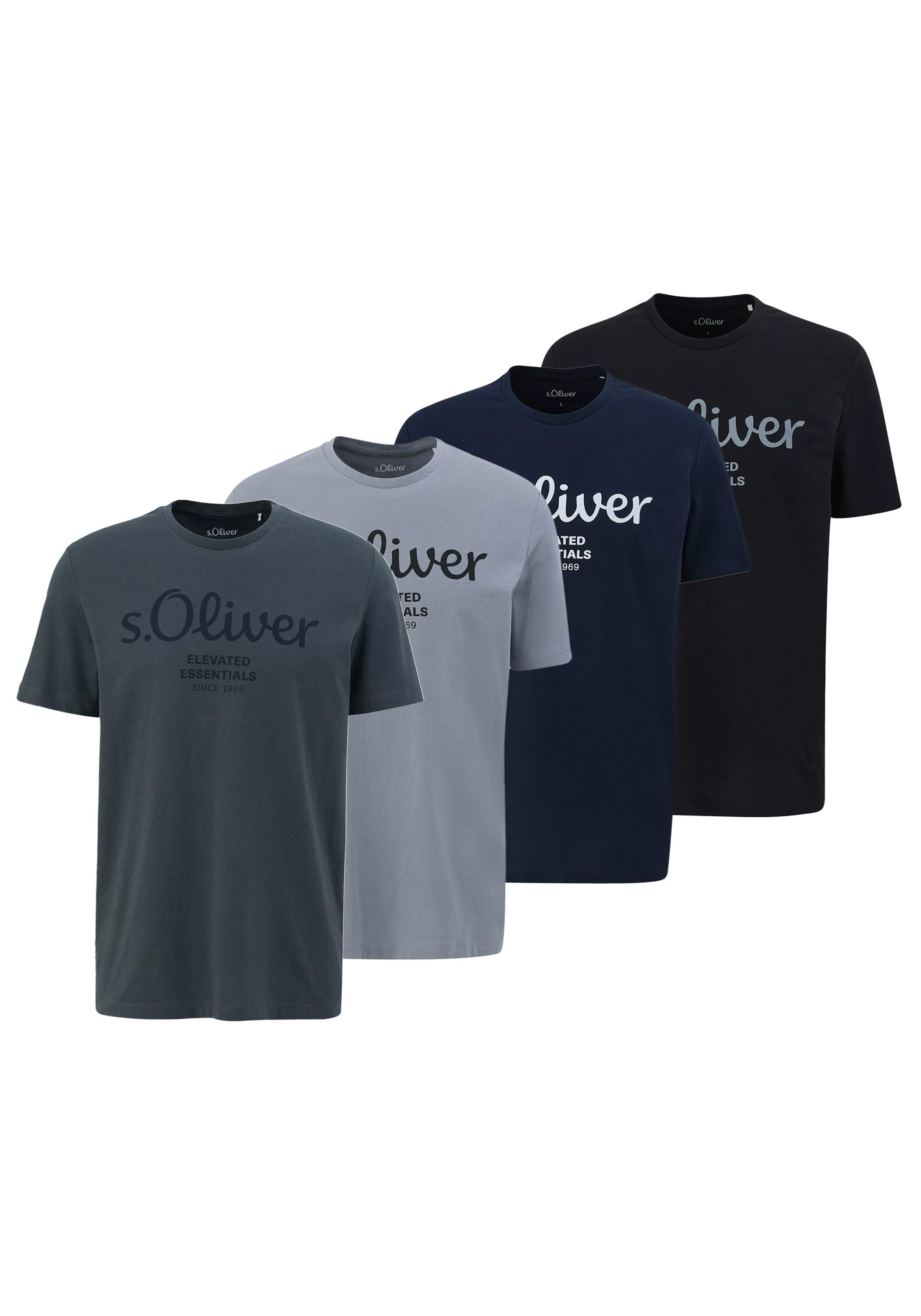 s.Oliver T-Shirt »T-Shirt Logo T-Shirt 4er Pack«