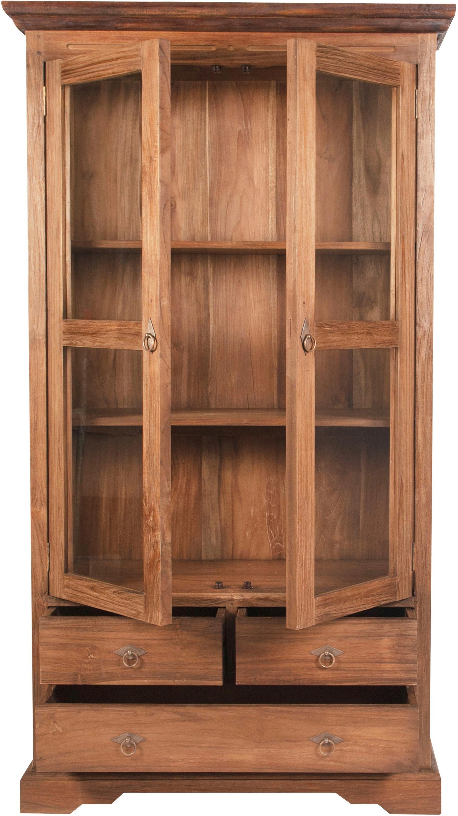 Teak, recyceltem BAUR Vitrine SIT Vintage Shabby Chic, »Seadrift«, Altholz aus bestellen |