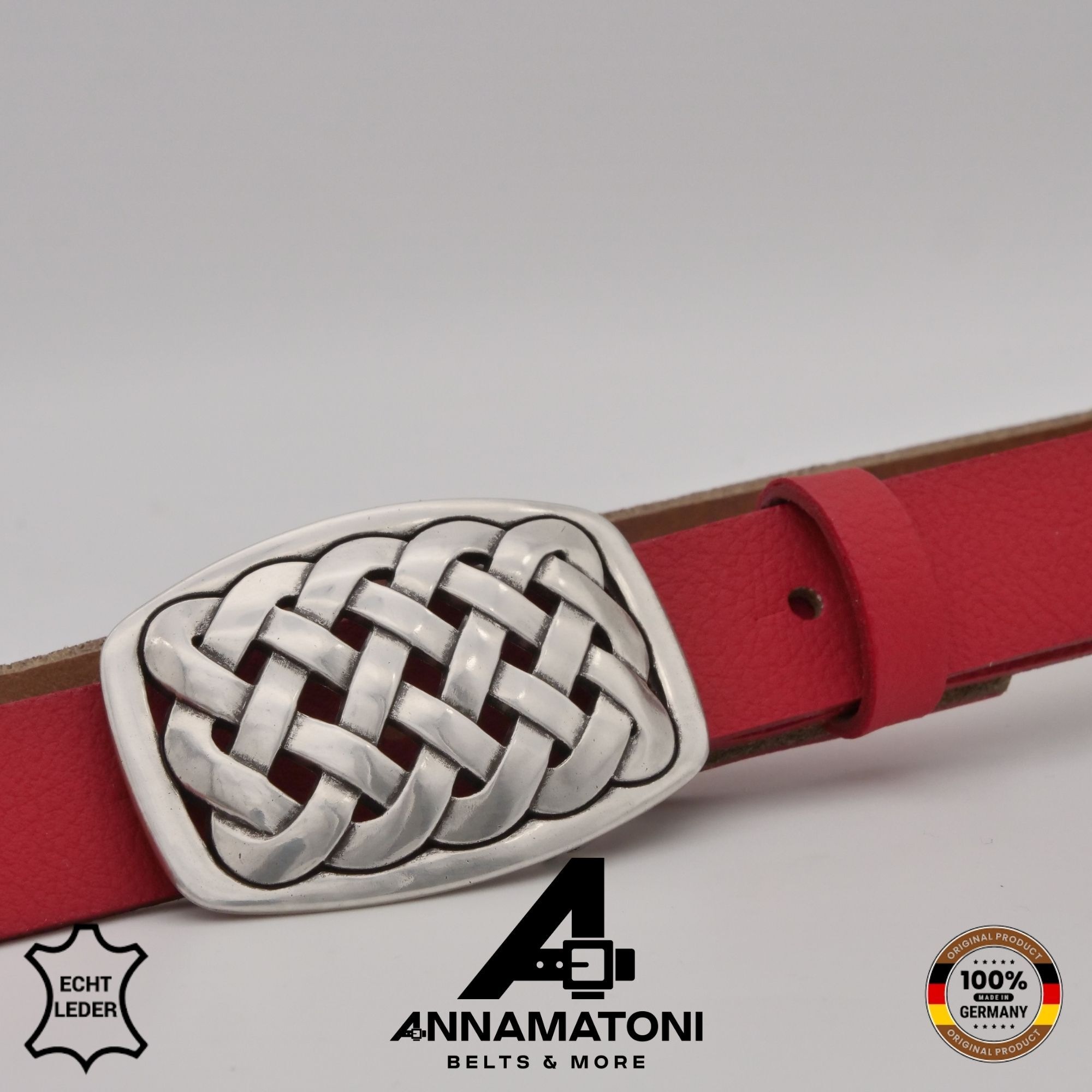 AnnaMatoni Ledergürtel »AnnaMatoni Damen Leder Gürtel 2,5cm Breit echt Leder Gürtel Made«