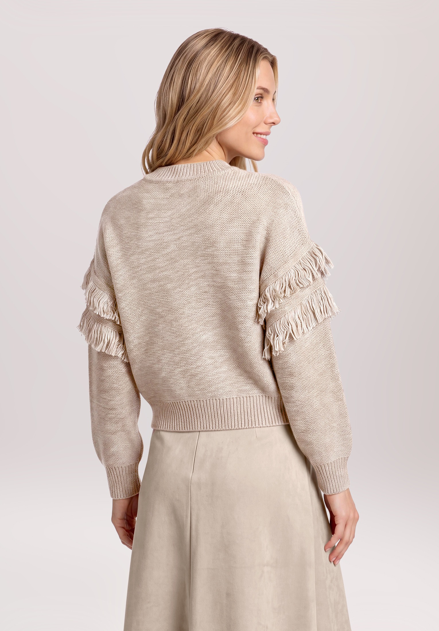 Betty&Co Strickpullover »Damen mit Fransen« 1