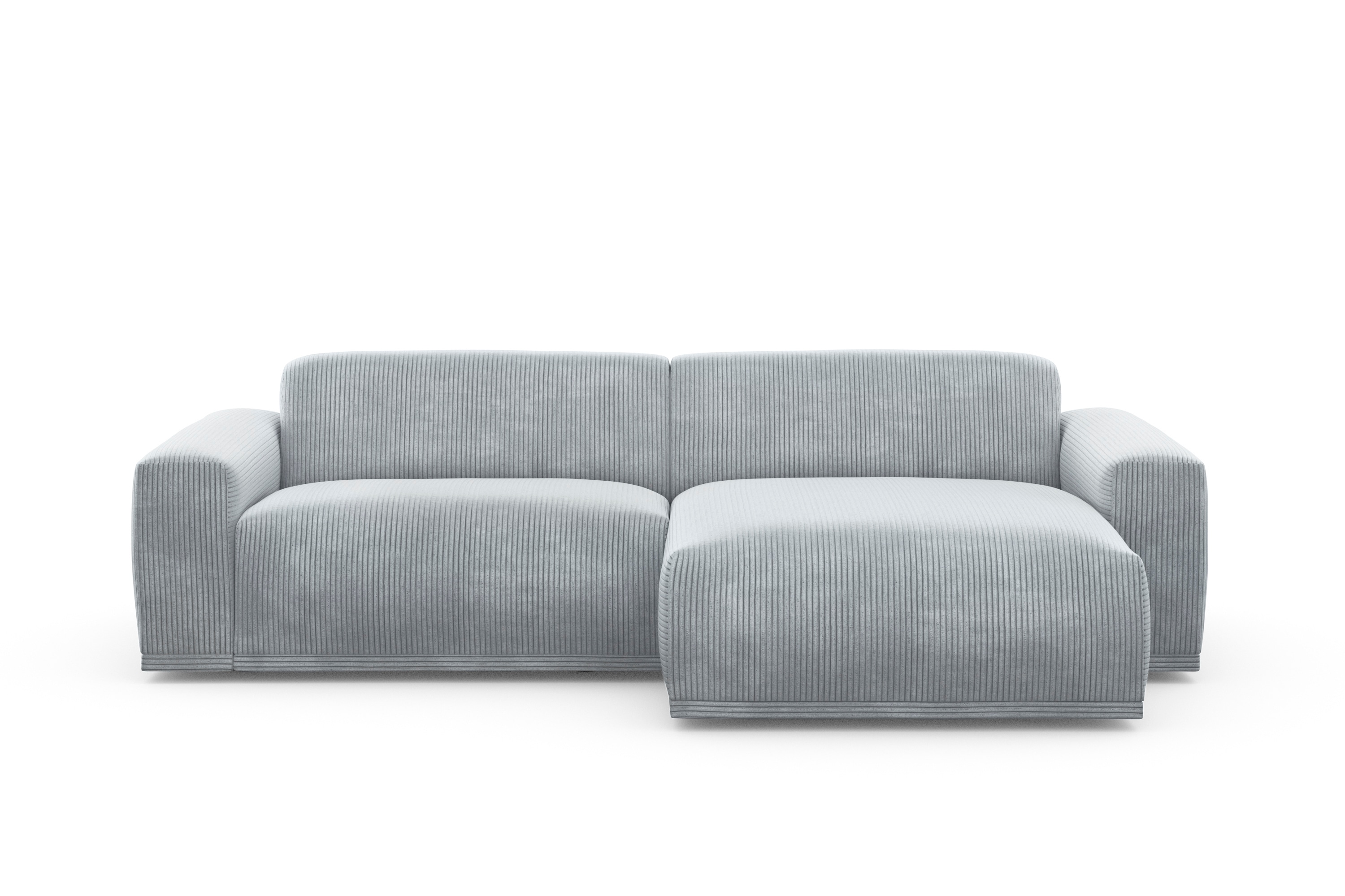 TRENDMANUFAKTUR Ecksofa "Braga, mit hochwertigem Kaltschaum, L-Form, Japandi-Design" modernes Sofa, Couch mit hohem Sitzkomfort, 255/72/160 cm (B/H/T)