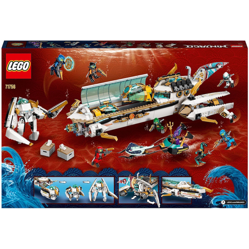 LEGO® Konstruktionsspielsteine »Wassersegler (71756), LEGO® NINJAGO®«, (1159 St.), Made in Europe