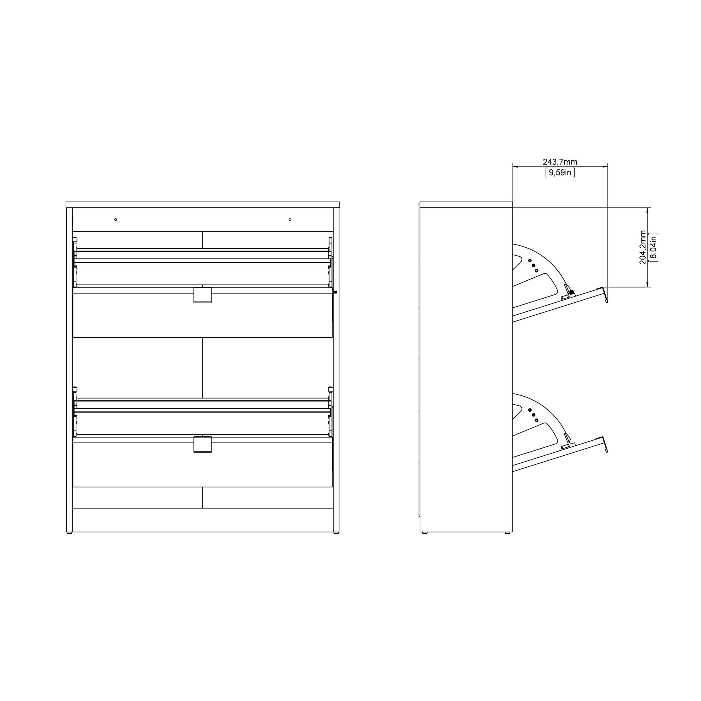 INOSIGN Schuhschrank »Shoes Schuhaufbewahrung, Schuhkommode, Schuhregal,«, mit zwei Klappen, 2 Böden, Höhe 85 cm, ca. 12 Paar Schuhe