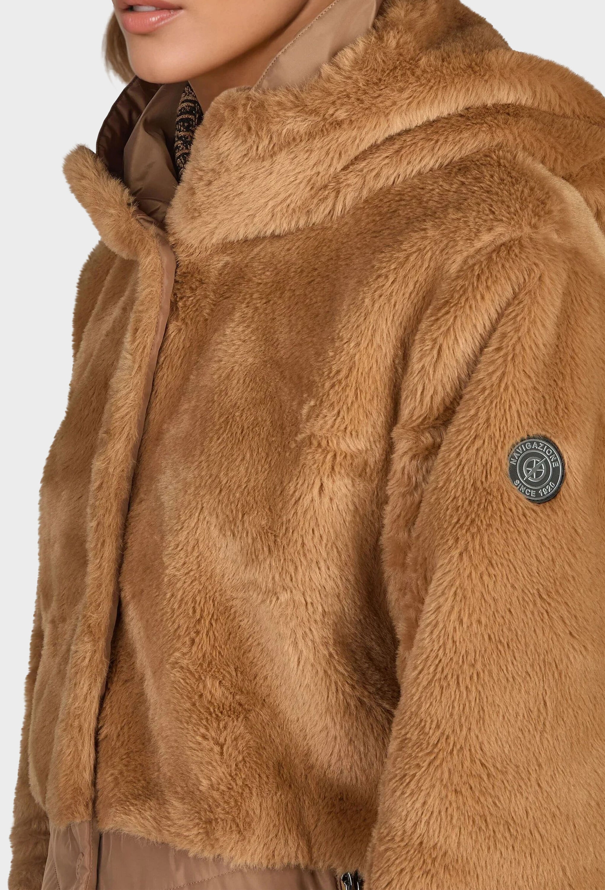 NAVIGAZIONE Sweatjacke »NAVIGAZIONE Jacke« Materialmix